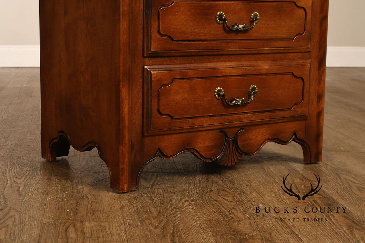 Ethan Allen Pair Of County French Collection Three Drawer Nightstands