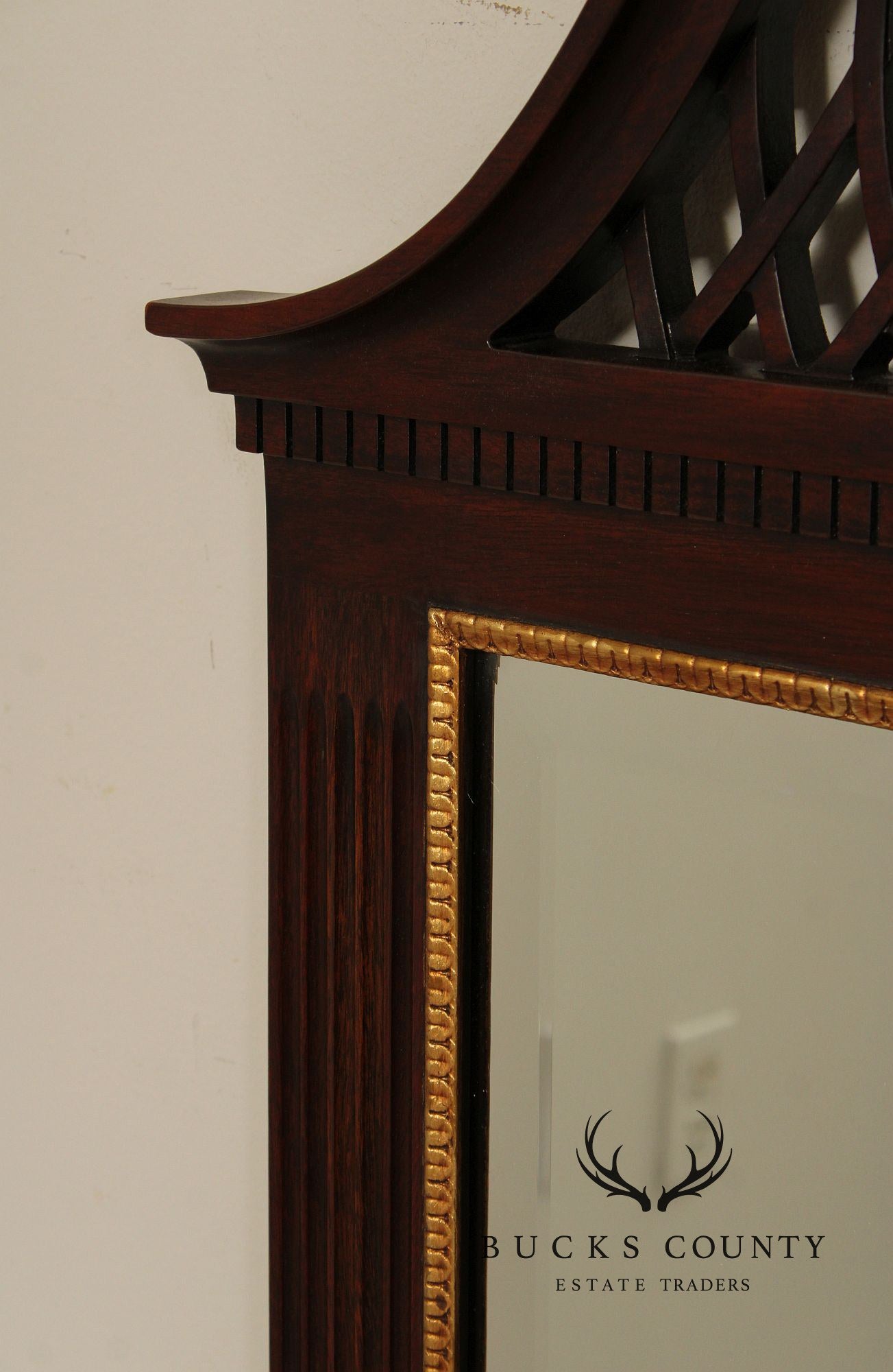 Henkel Harris Georgian Style Mahogany Dresser Mirror