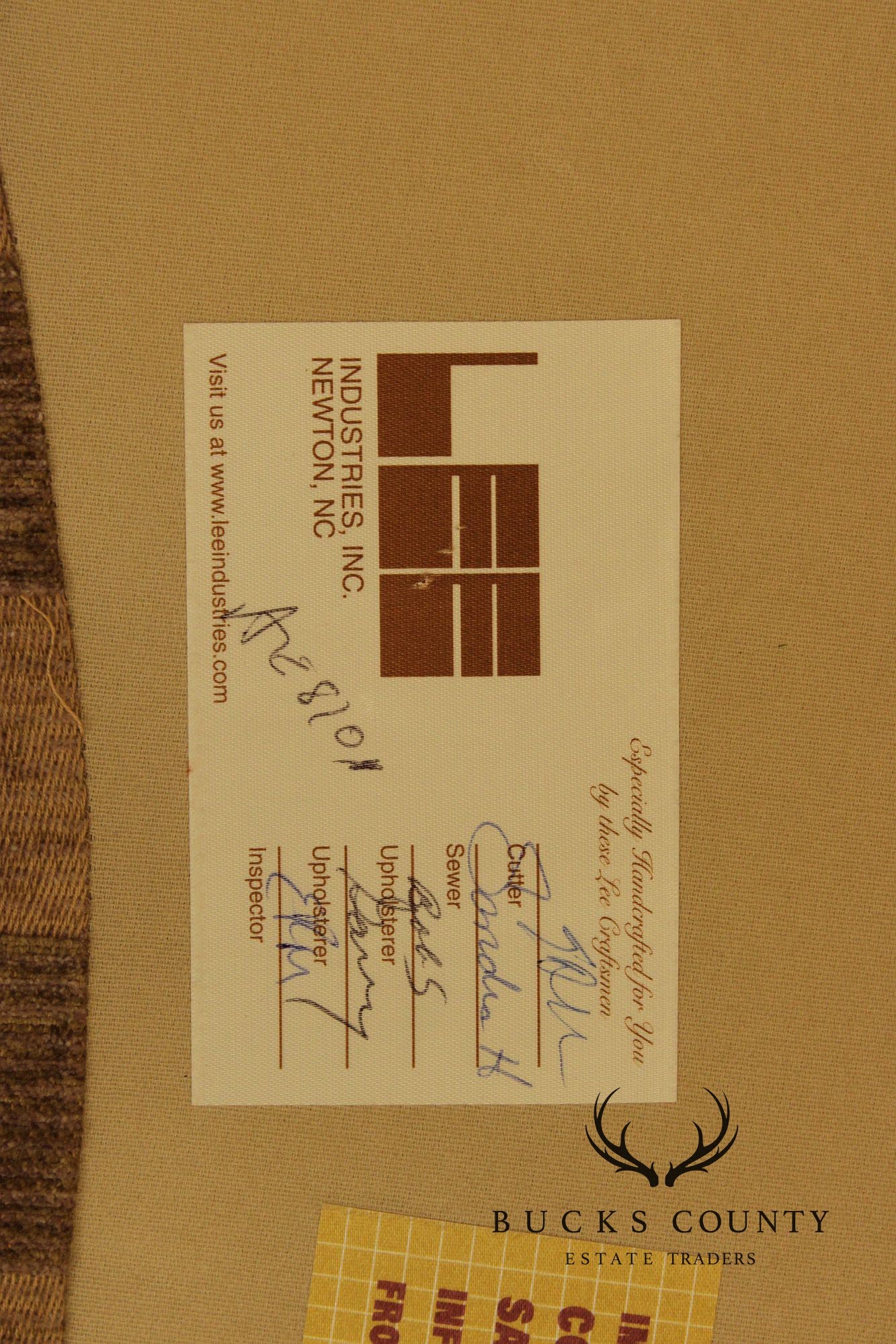 Lee Industries Custom Upholstered Large Striped Armchair