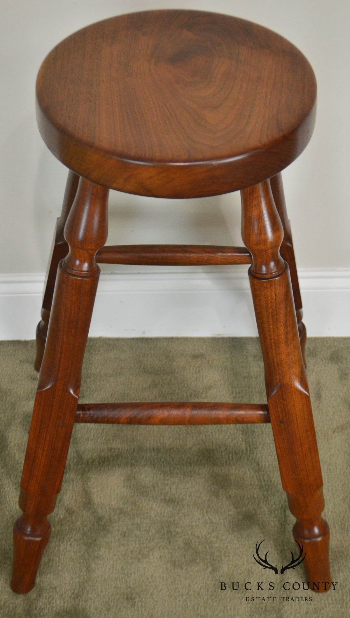 Wynnewood Woodworks Hand Crafted Solid Walnut Bar Stool