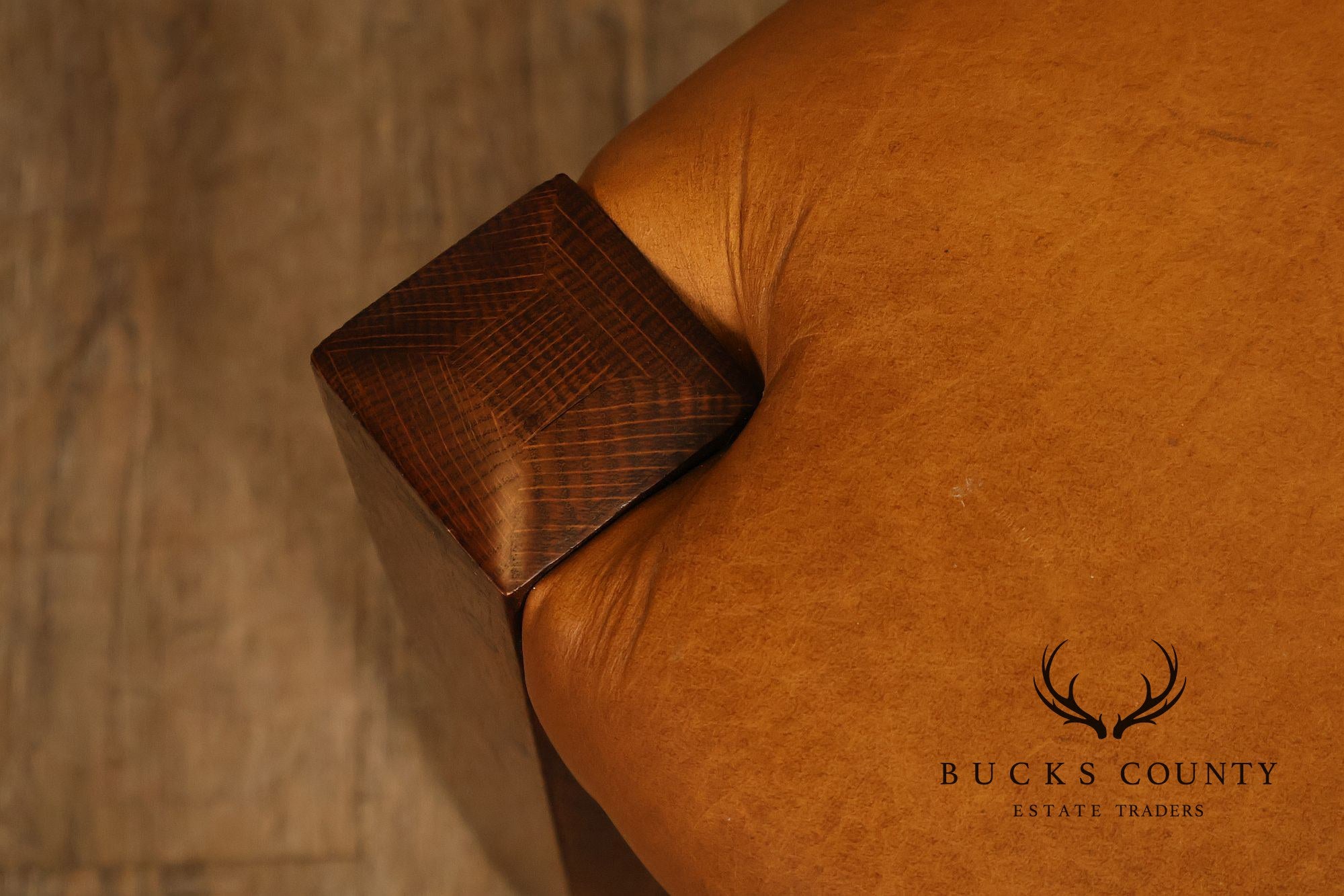 Stickley Mission Collection Oak and Leather Eastwood Footstool