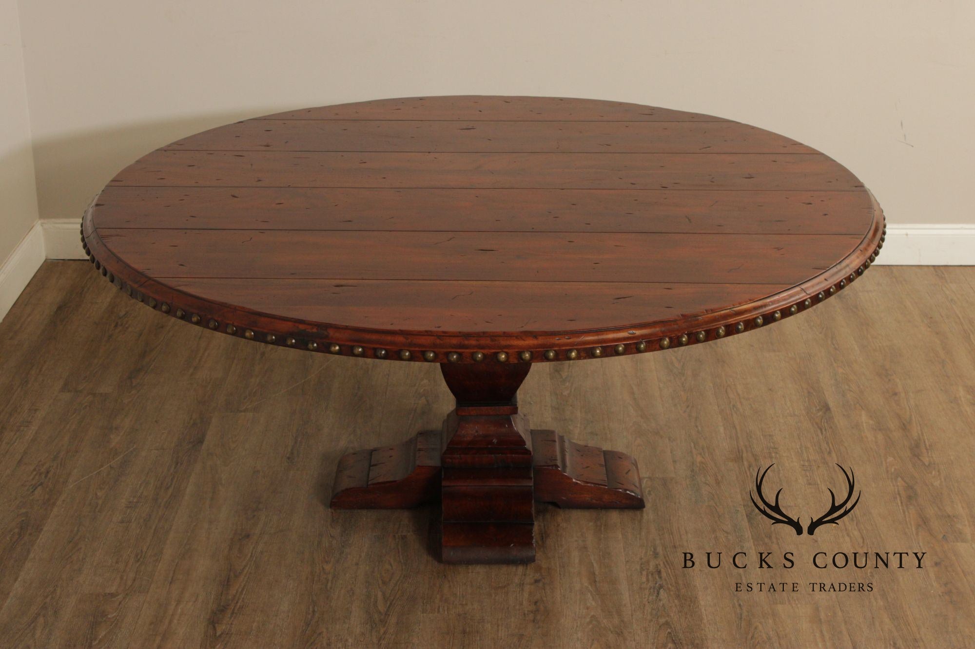 Spanish Revival Style 73" Round Dining Table