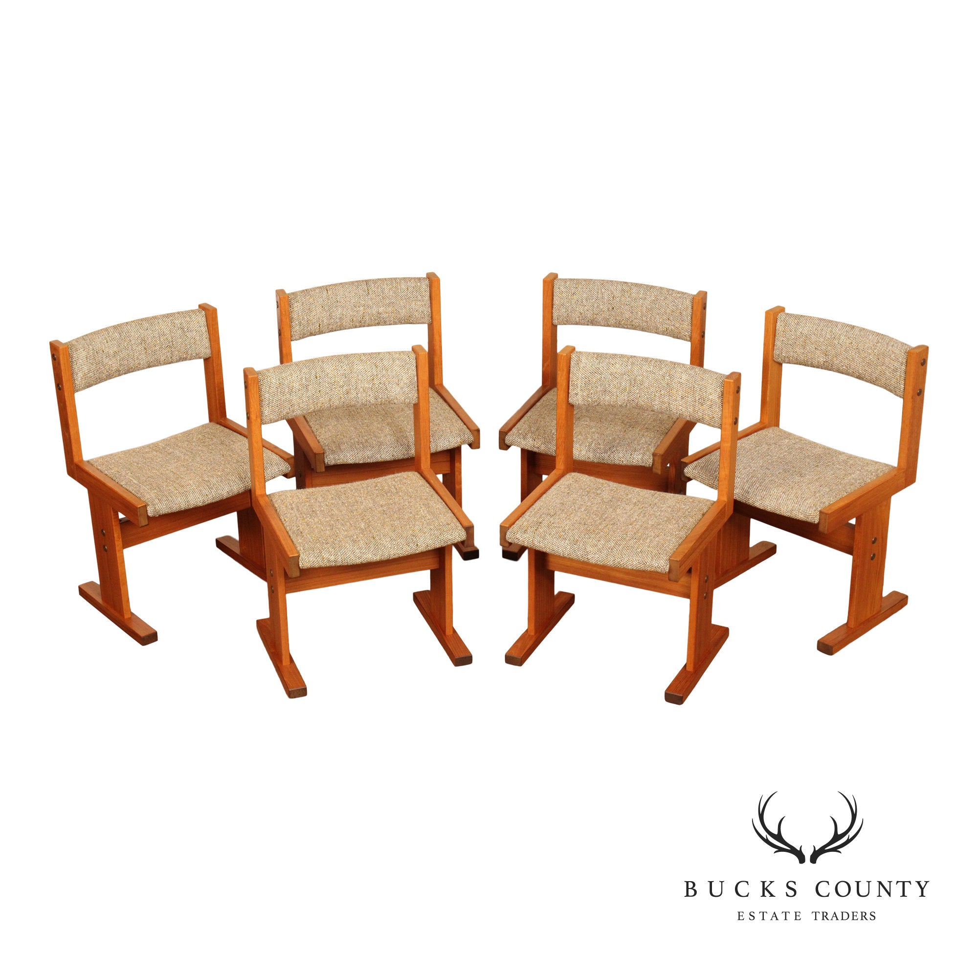 Gangsø Møbler Danish Modern Style Set of Six Teak Dining Chairs