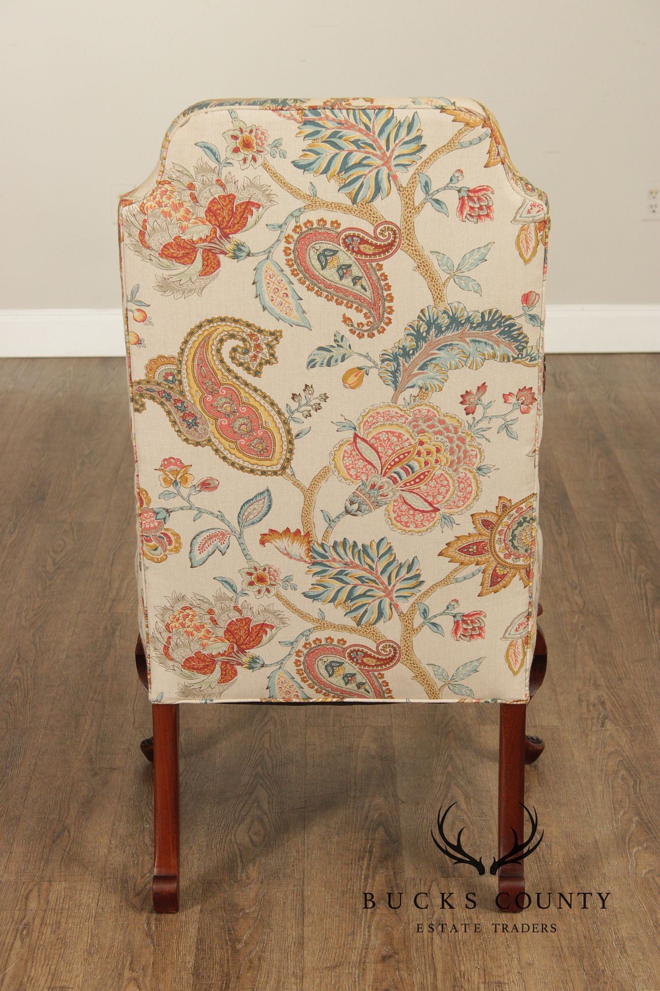 French Louis XIII Style Walnut Carved Armchair