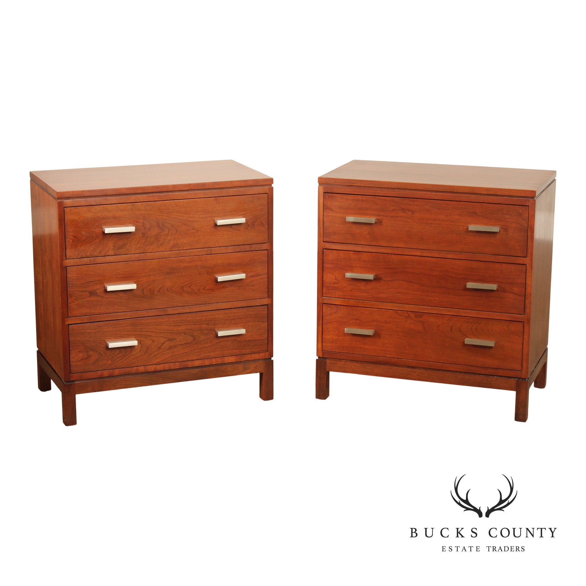 Stickley Metropolitan Collection Pair of Cherry Nightstand Chests