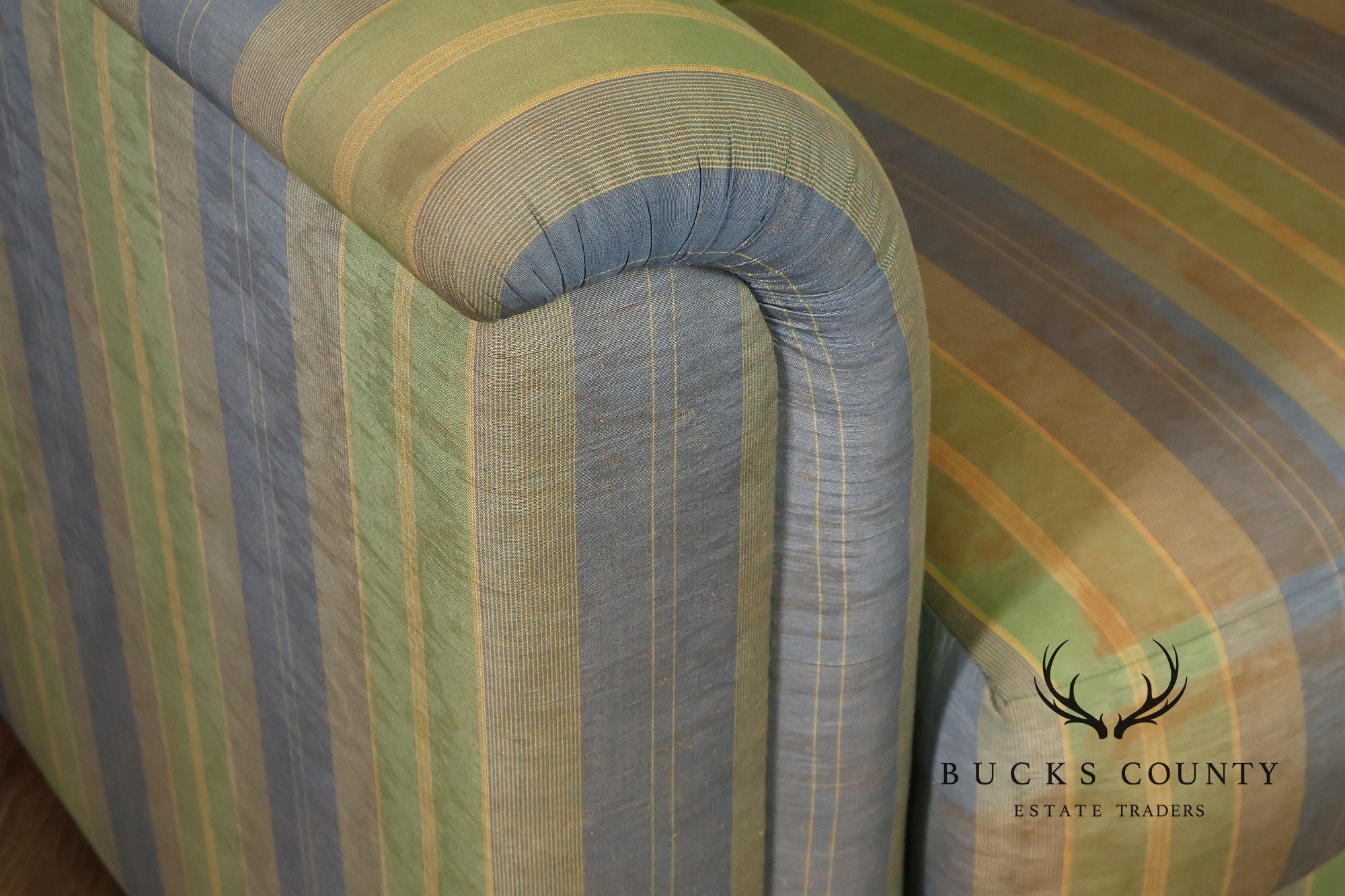 J. Robert Scott Contemporary Modern Striped Upholstered Daybed Sofa