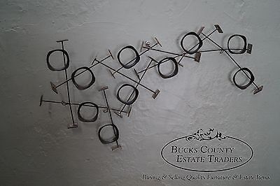 Mid Century Modern Geometric Iron Wall Sculpture (manner of Curtis Jere)