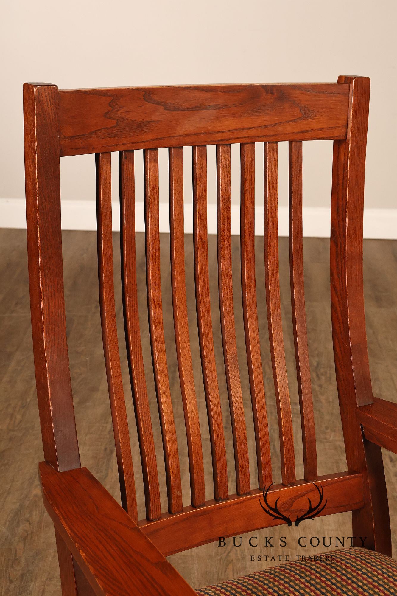 Nichols & Stone Mission Oak Style Set Of Eight Dining Chairs