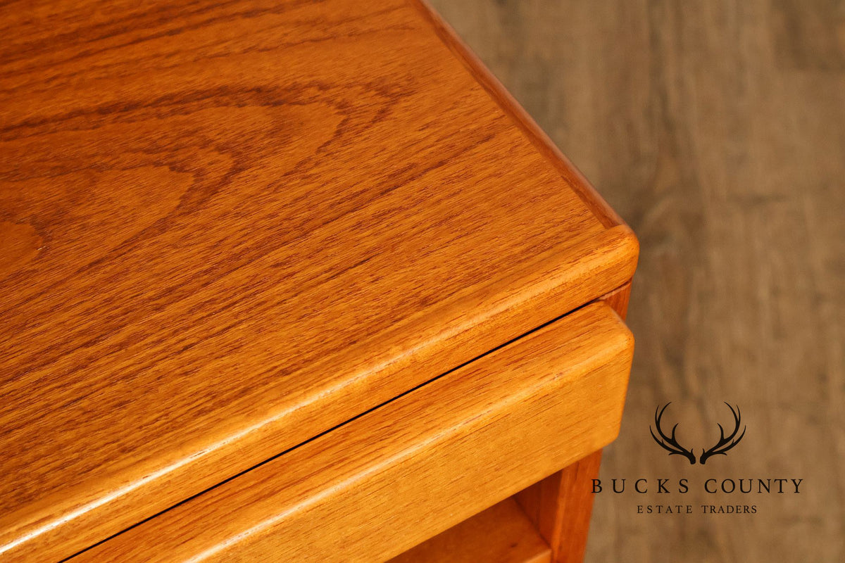 Scan Coll Danish Modern Pair of Teak Nightstands