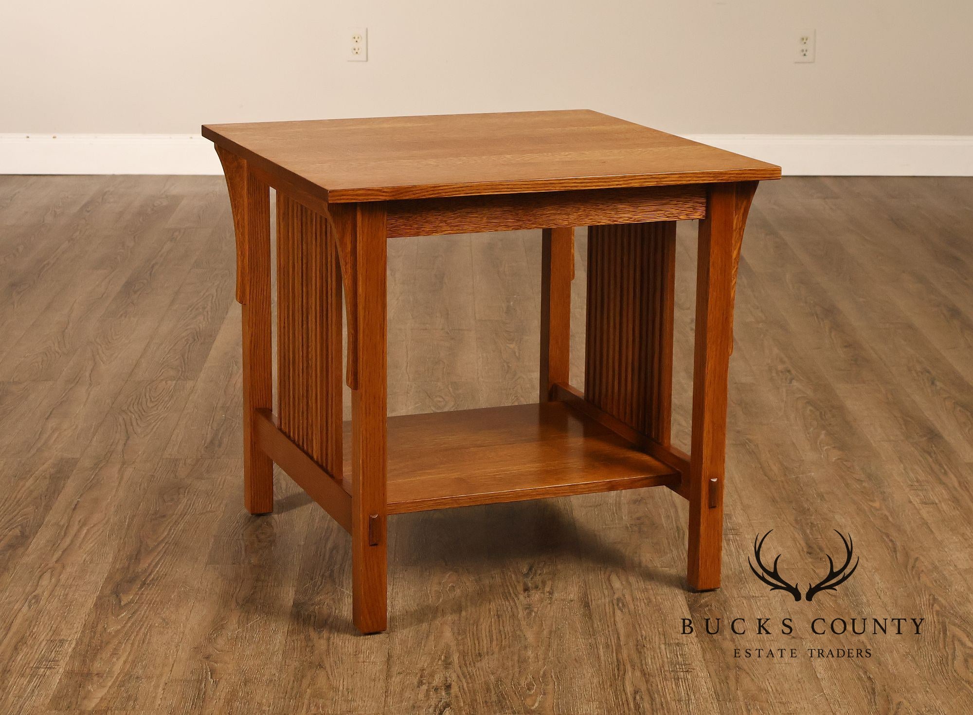 Stickley Mission Collection Oak Spindle Lamp Table