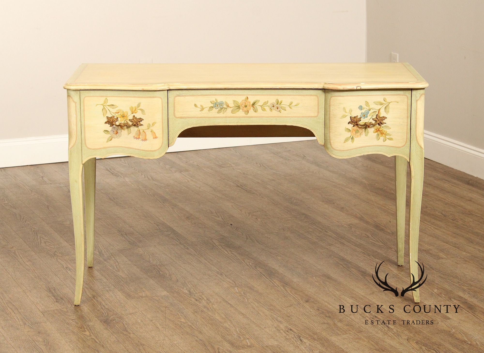 Widdicomb French Provincial Style Paint Decorated Vanity