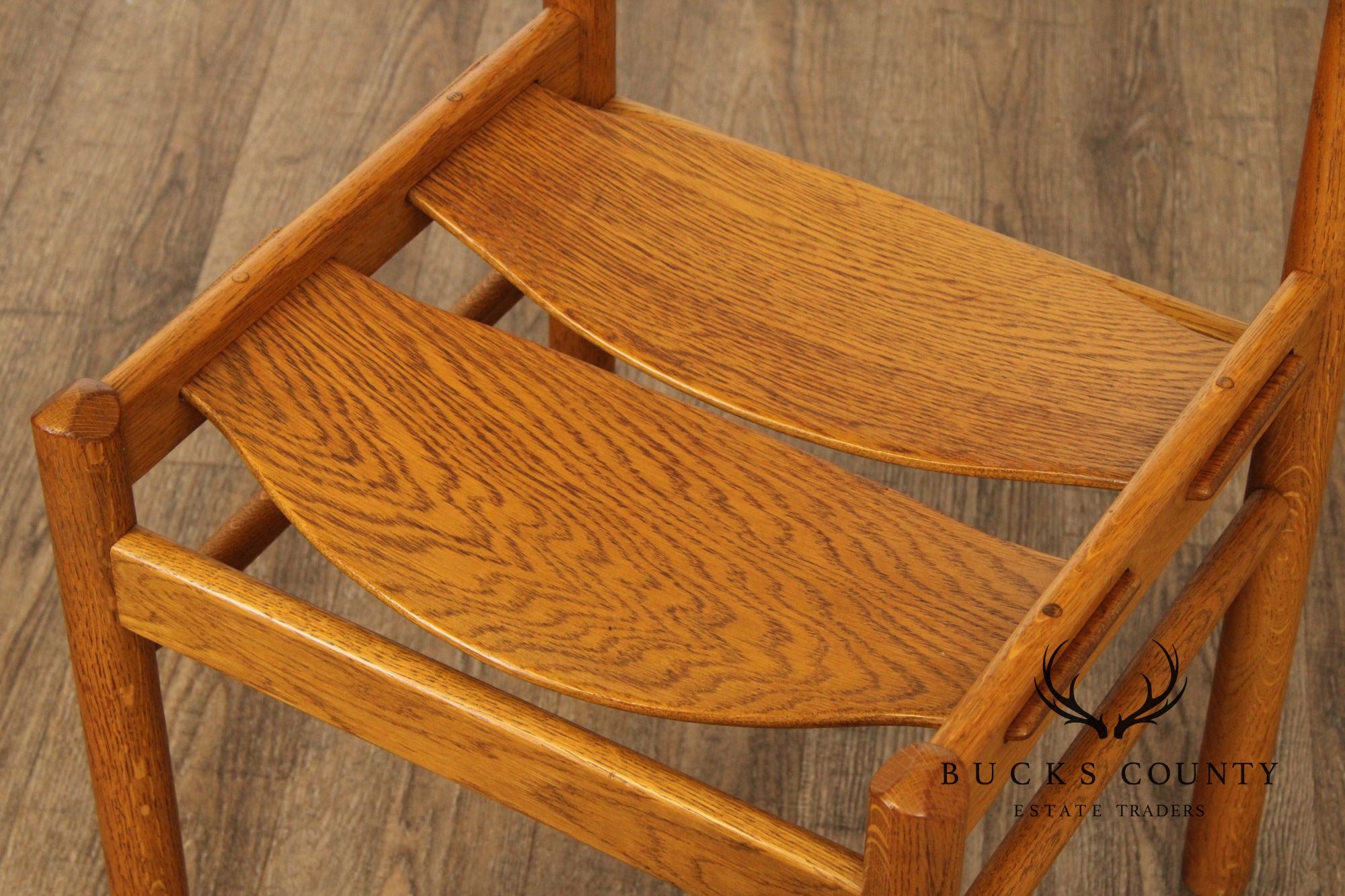 Grete Jalk Danish Modern Set of Four Oak Dining Chairs