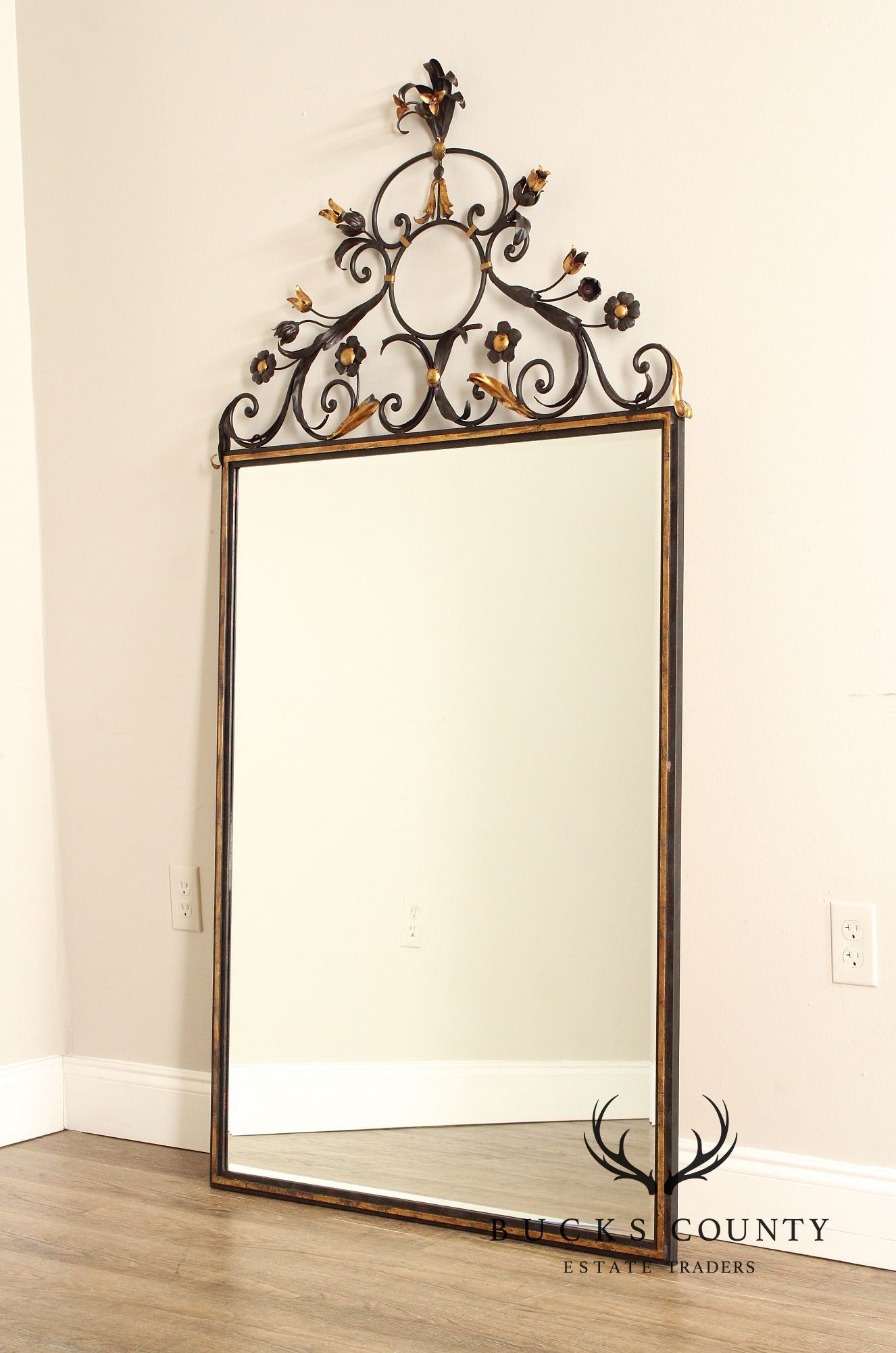 LaBarge Italian Wrought Iron Wall Mirror