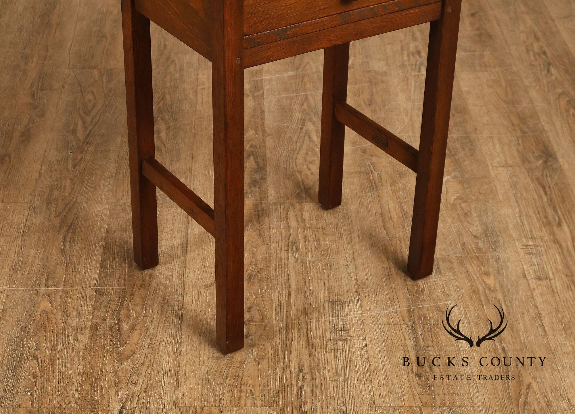 L & JG Stickley Antique Mission Oak Nightstand #642