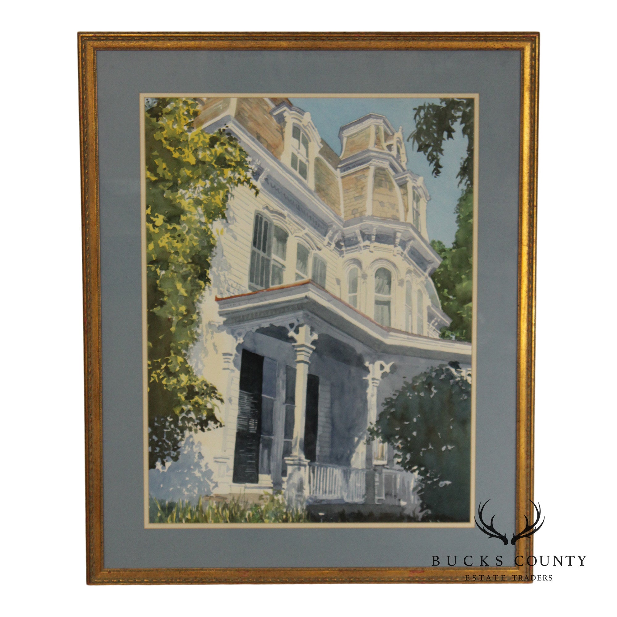 Signed Watercolor Painting, The Mansion Inn, New Hope, PA