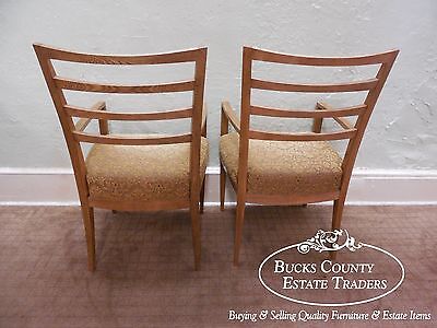 Baker Pair of Modern Design Ladder Back Arm Chairs