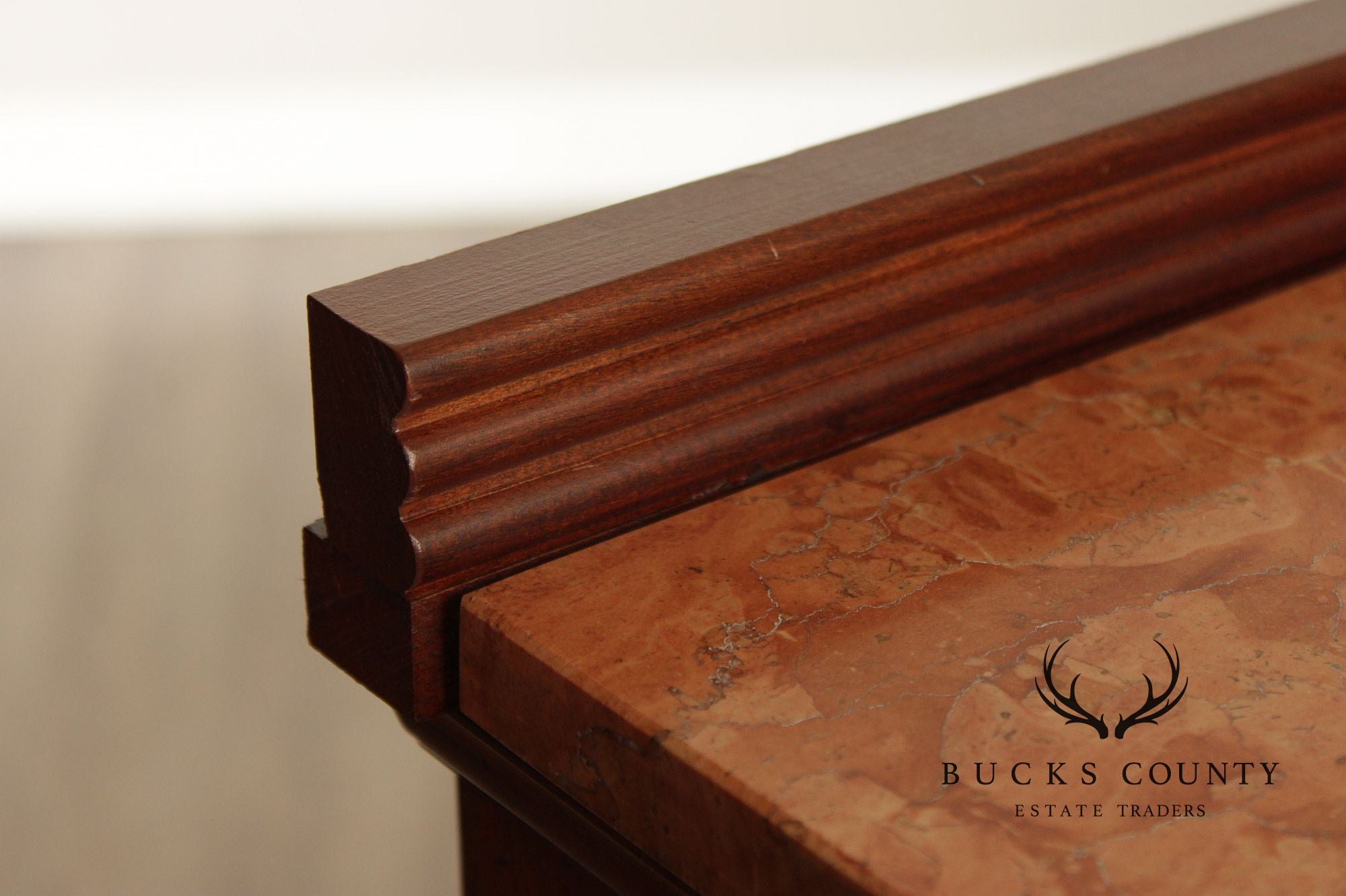 Italian Marble Top Fruitwood Lingerie Chest