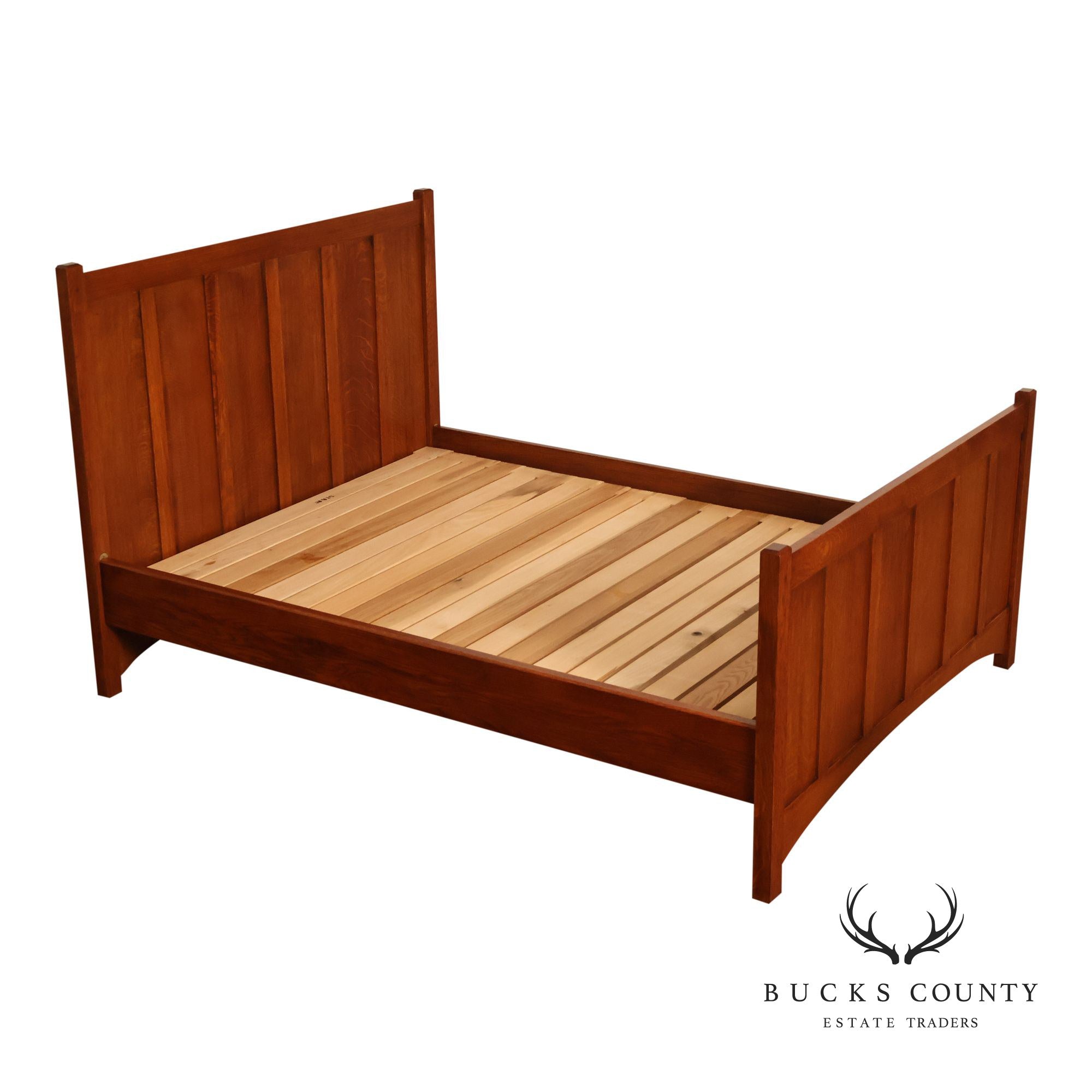 Custom Quality Mission Style Full-Size Oak Bed