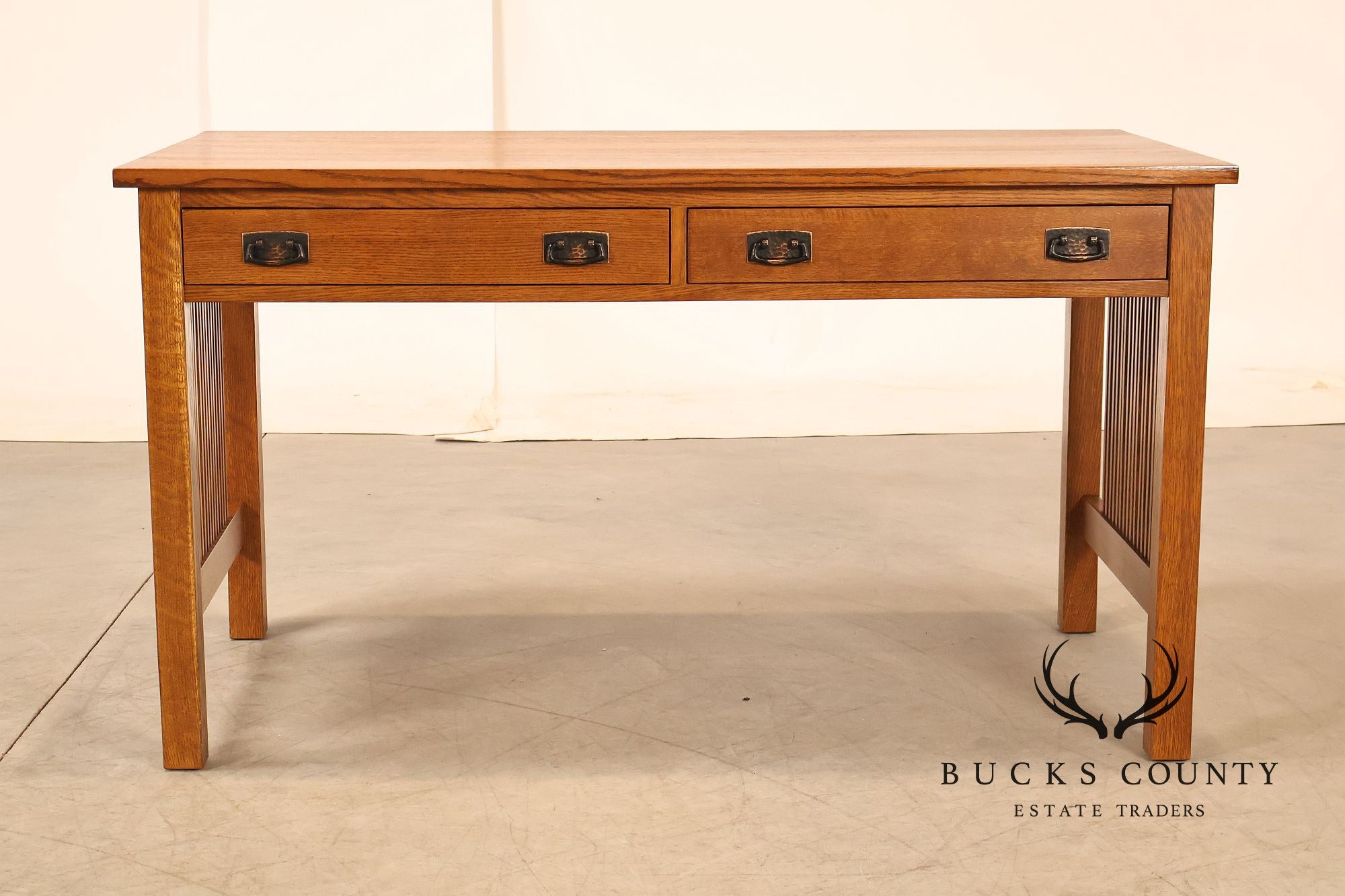 Stickley Mission Collection Oak Spindle Writing Desk