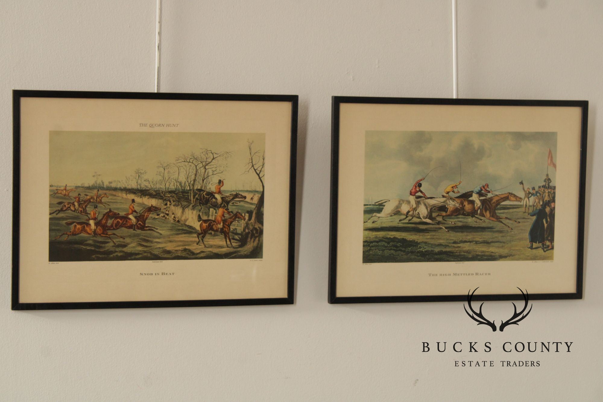 Henry Thomas Alken Vintage Pair of Framed English Hunt Prints