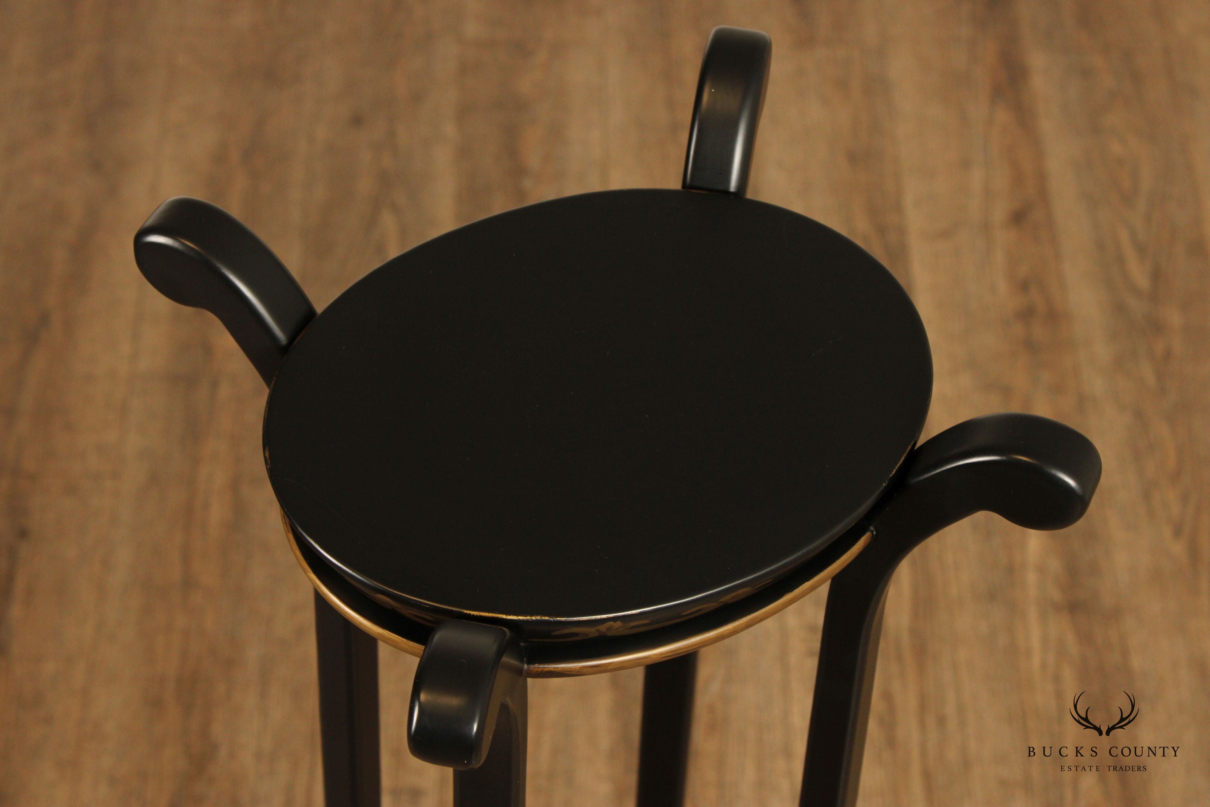 Chelsea House Ebonized Pair Of Paris Fern Stands