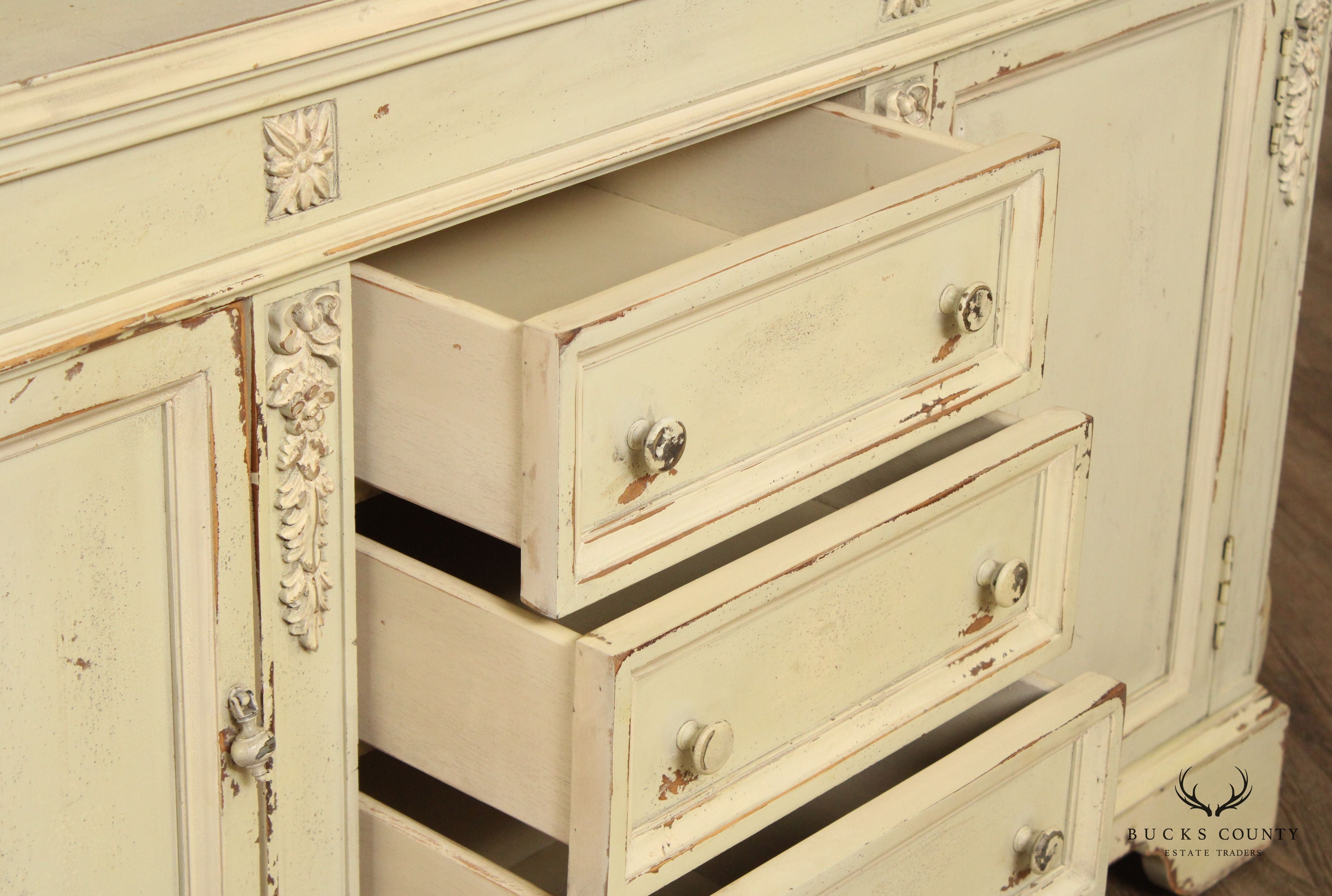 Habersham Plantation French Style Distress Painted 'Pompeii' Sideboard