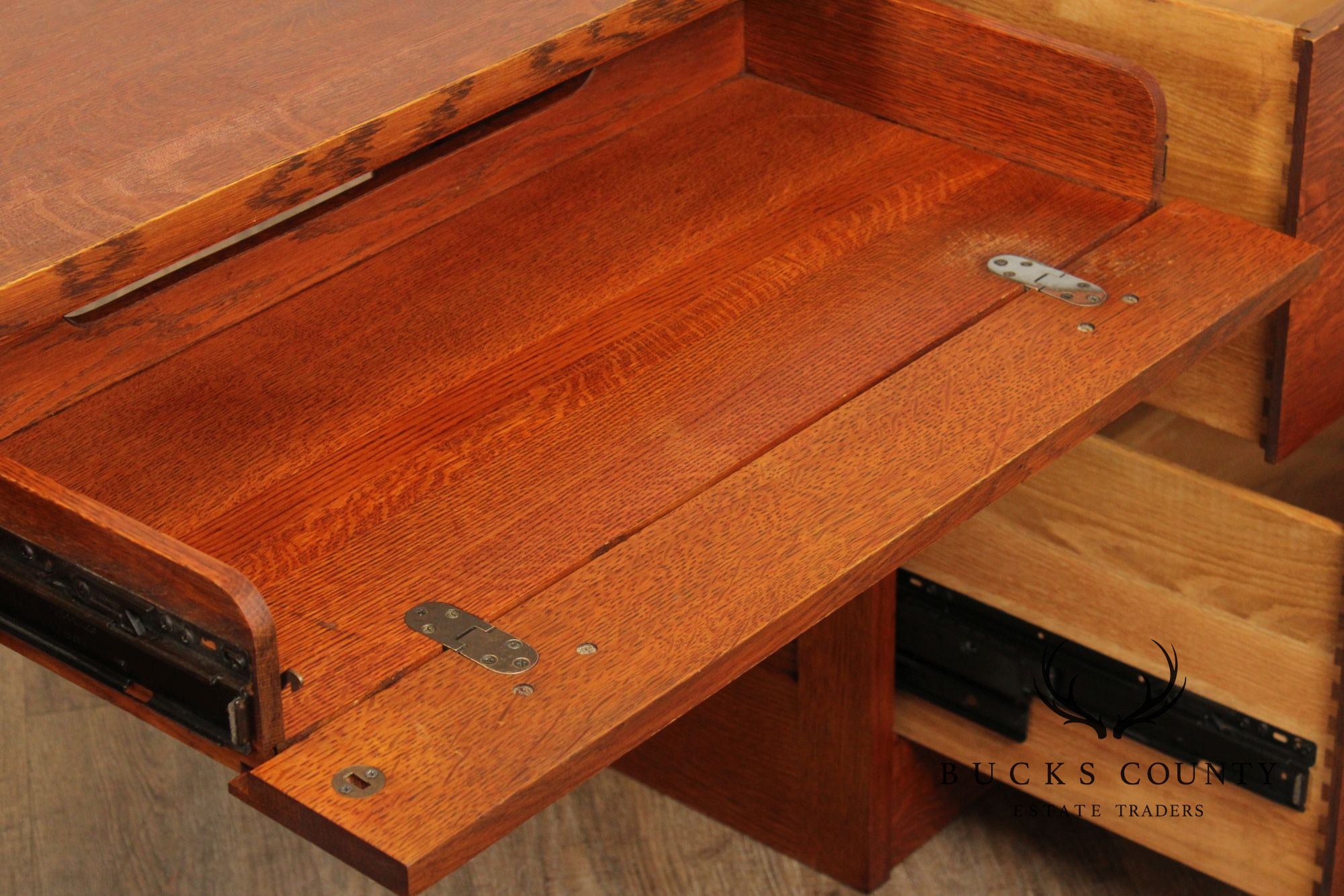 Stickley Mission Collection Oak Long File Desk Credenza