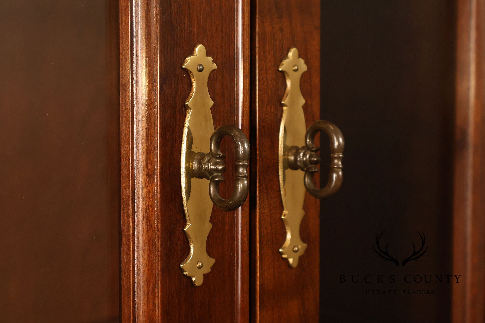 Stickley Traditional Style Cherry Breakfront China Cabinet