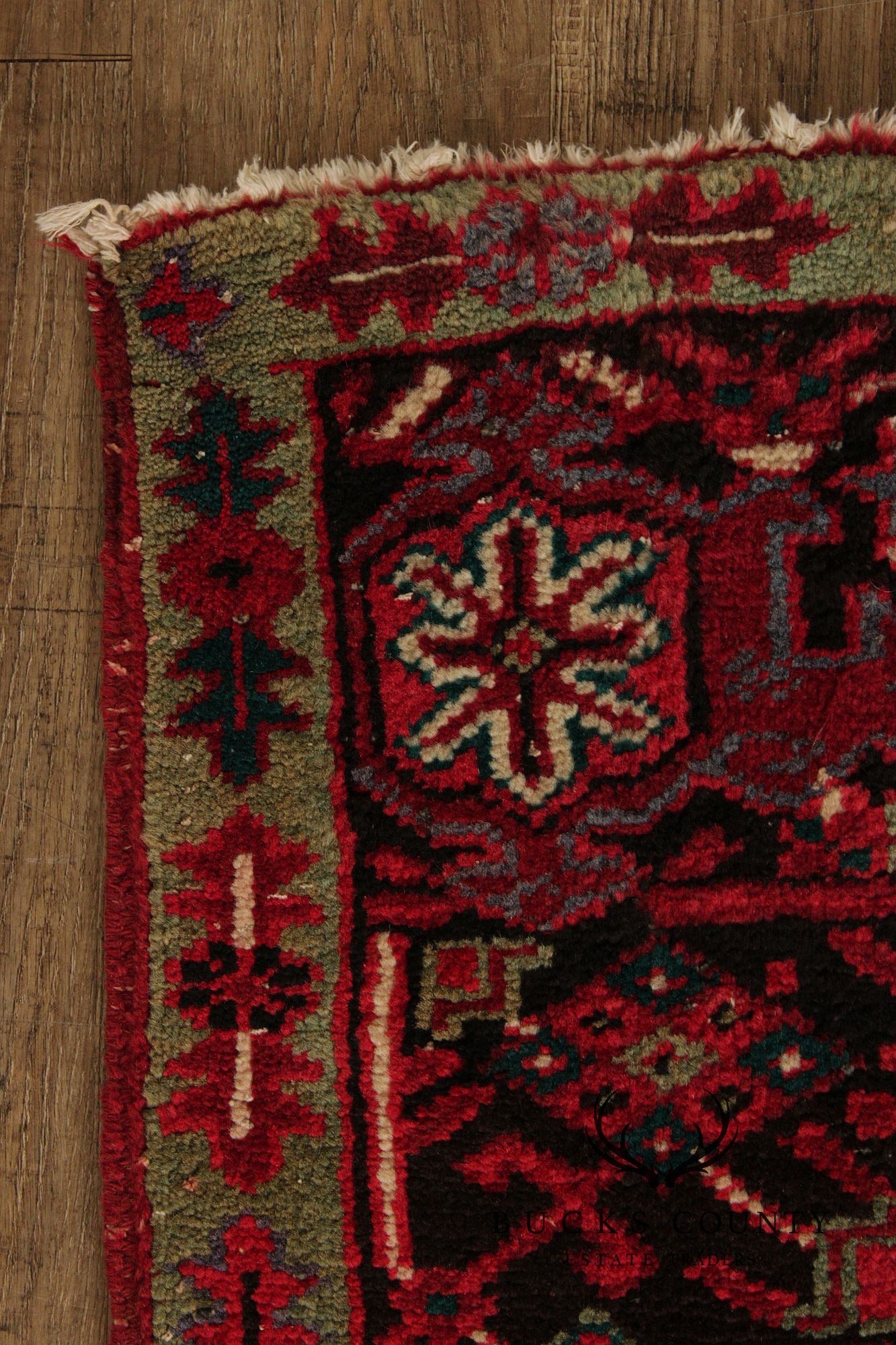 Vintage Persian Heriz Area Rug 7' 9" x 11' 1"