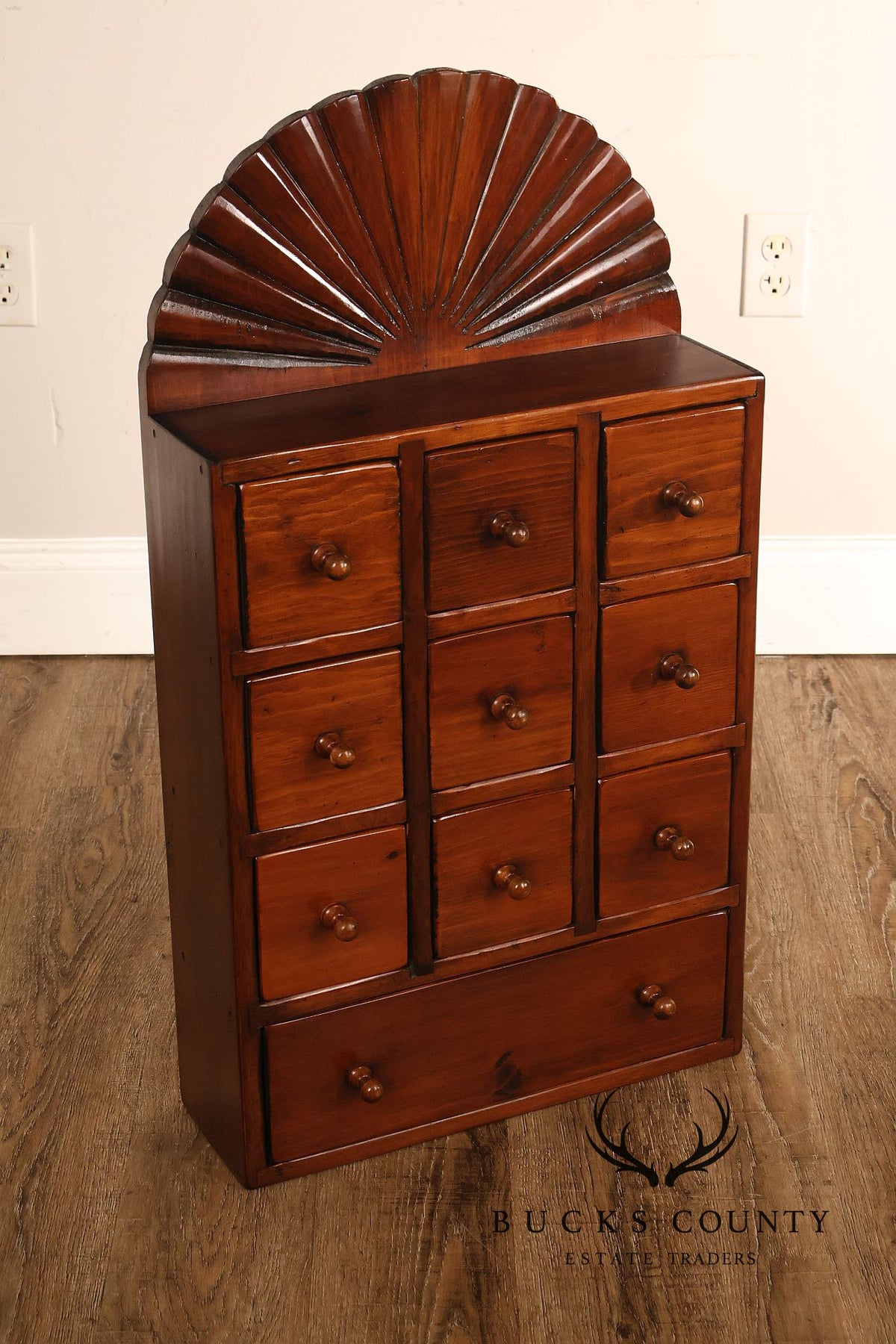 Stephen Von Hohen Bucks County Collection Colonial Style Pine Spice Cabinet
