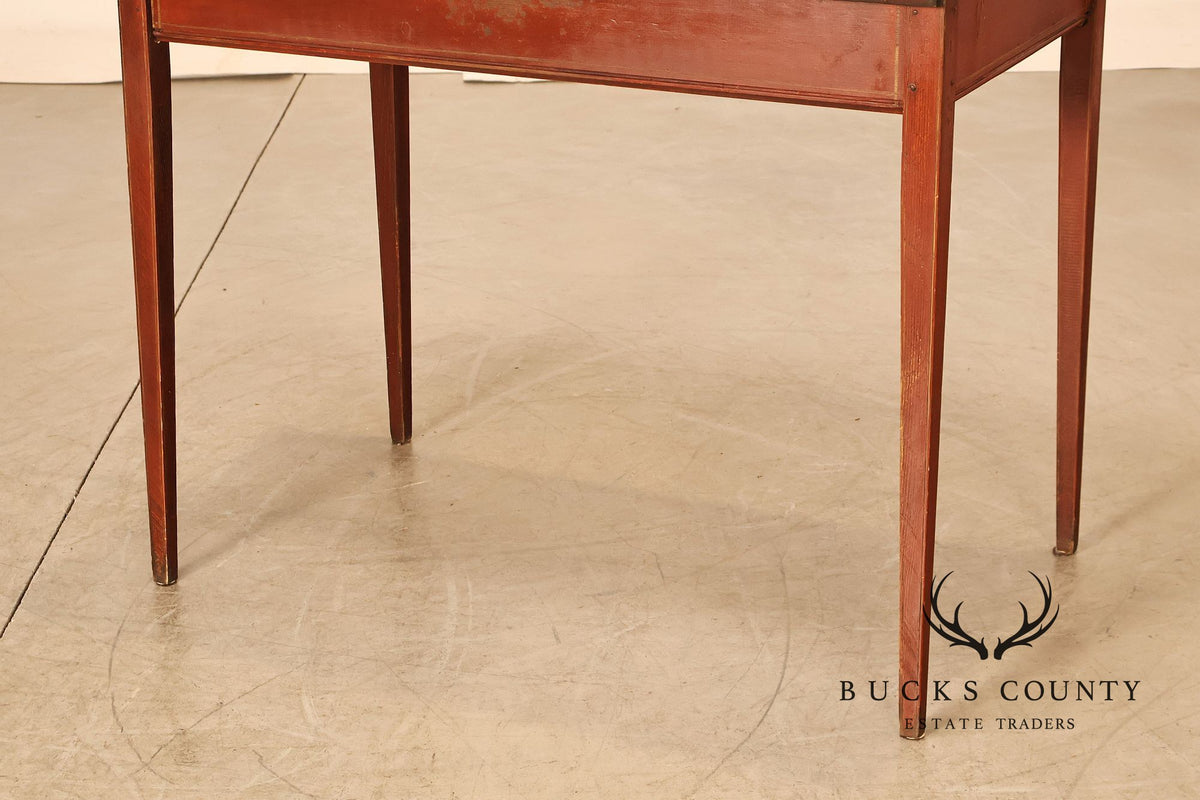 Antique Rustic Schoolmaster’s Flip Front Distressed Painted Desk