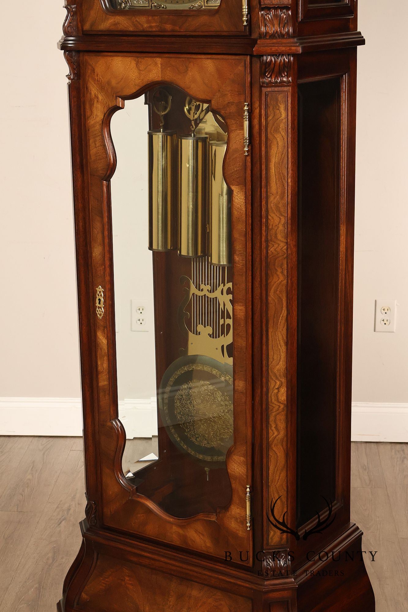 Sligh Mahogany Inlaid Grandfather Clock