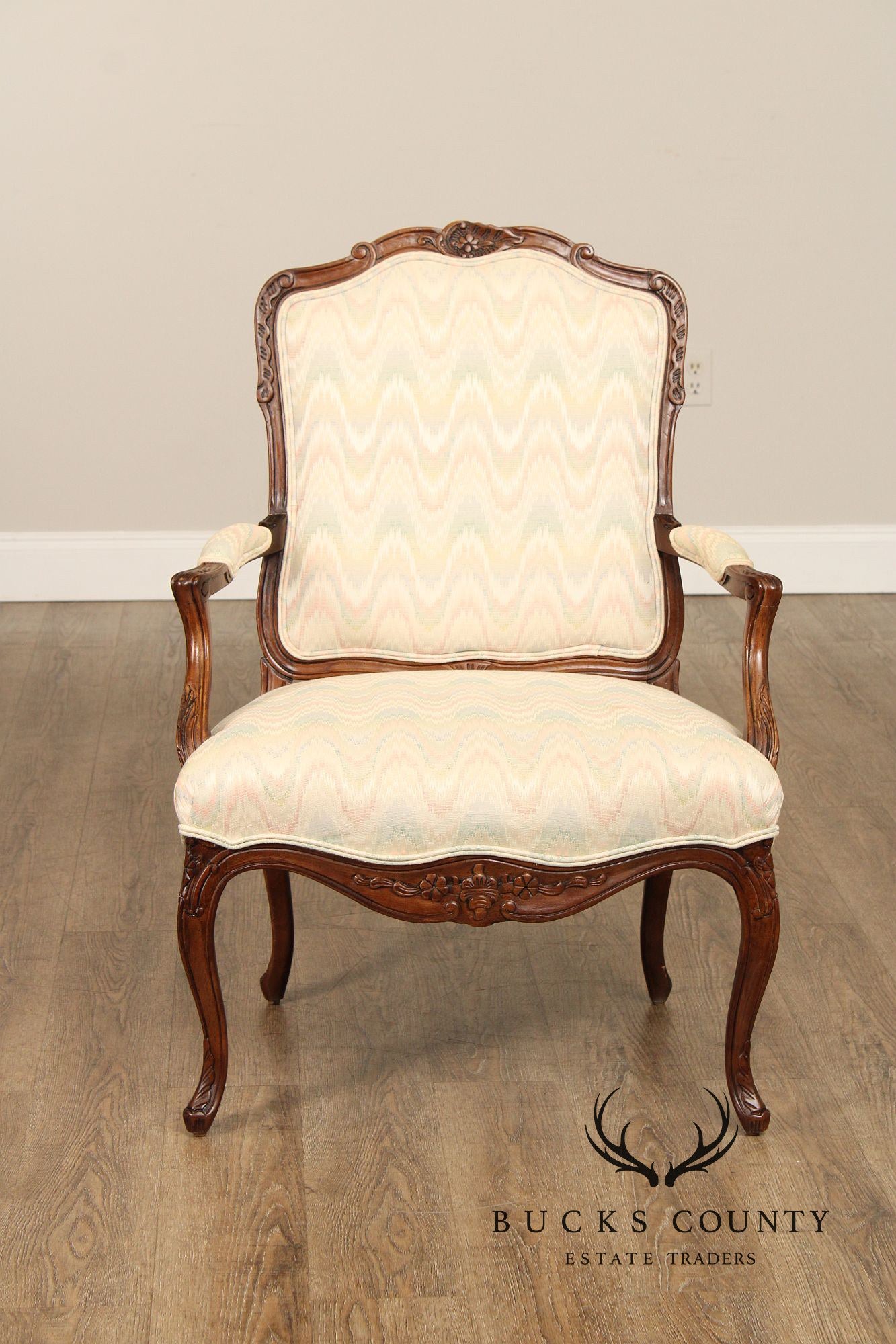 French Louis XV Style Fauteuil Armchair