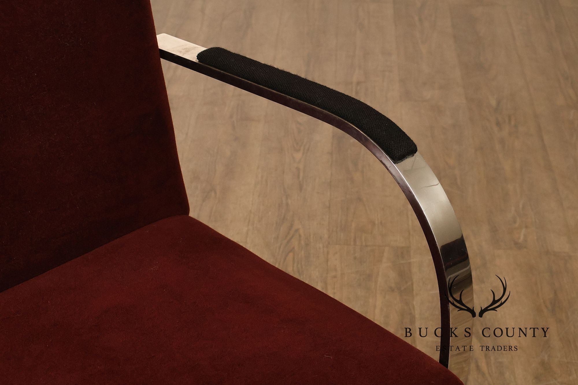 Knoll BRNO By Mies Van Der Rohe Mid Century Modern Set of Six   Flat Bar Chrome Dining Chairs