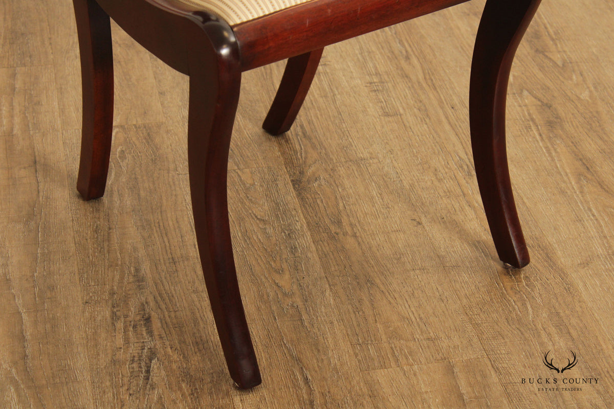 Hickory Chair Empire Style Pair of Mahogany Dining Side Chairs