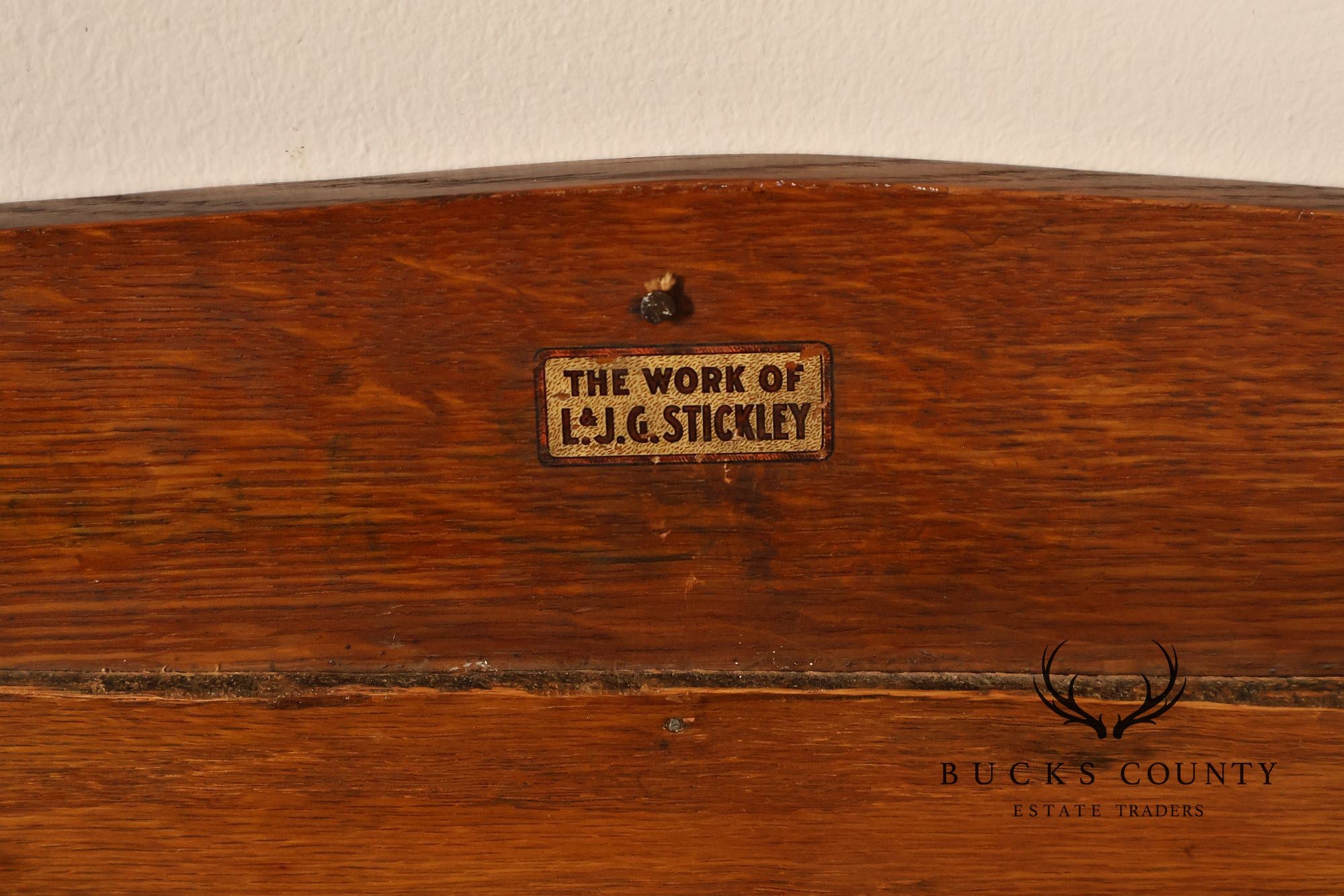 L. & J.G. Stickley Arts And Crafts Oak Wall Mirror