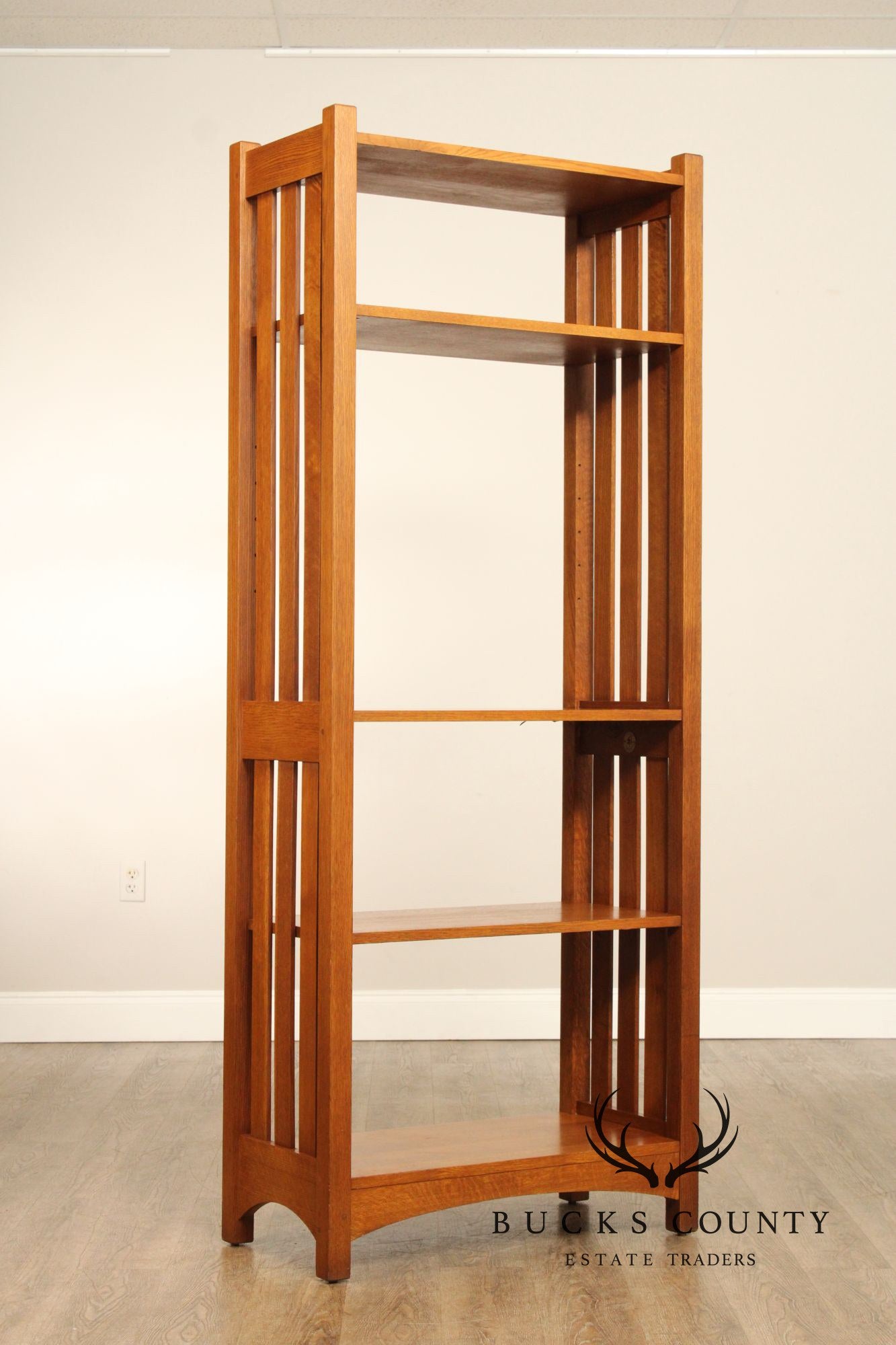 Stickley Mission Collection Oak Etagere Bookcase