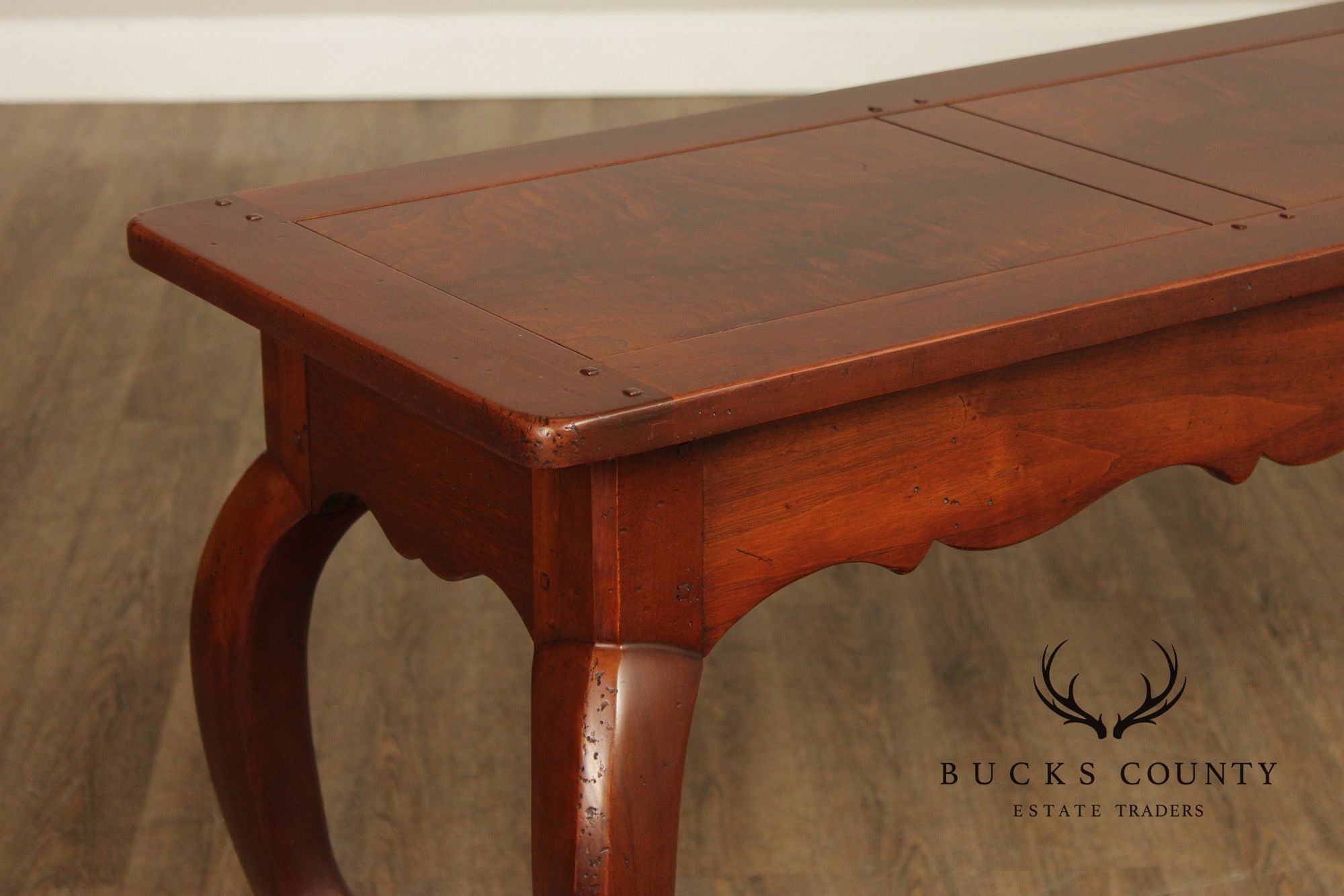 French Country Style Walnut Console Table