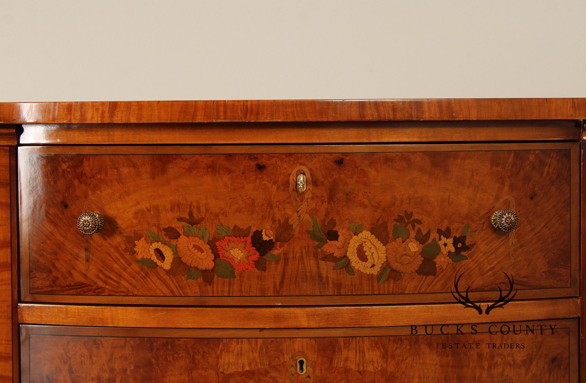 Italian Neoclassical Style Marquetry Inlaid Sideboard Server