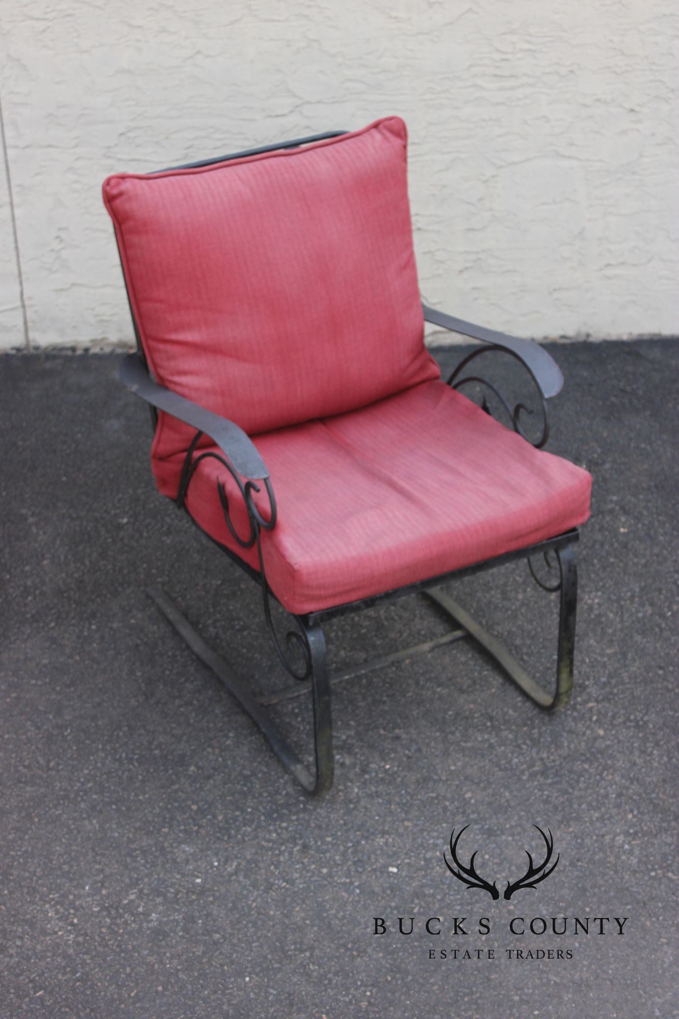 Vintage Outdoor Patio Wrought Iron Rocker