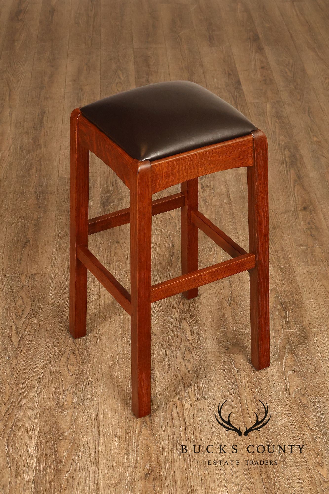 Stickley Mission Collection Oak Backless Stool