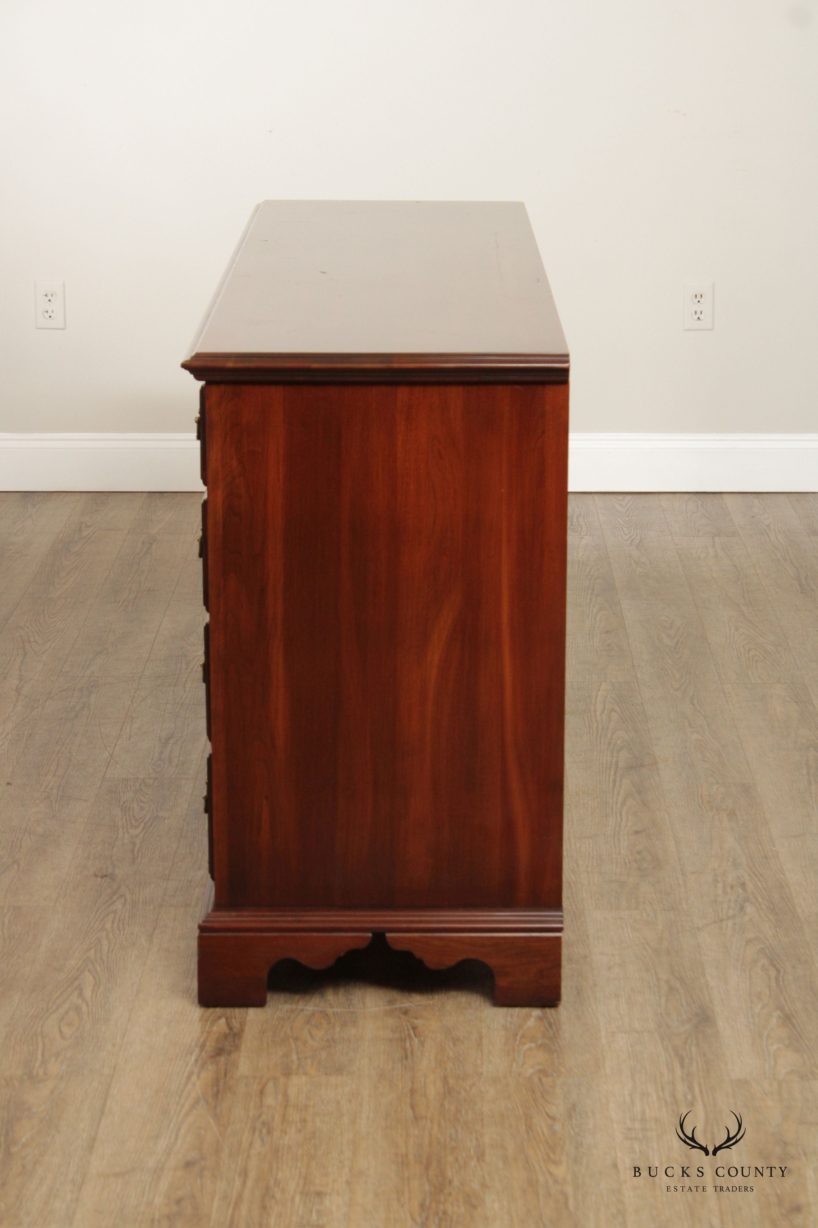 Knob Creek Chippendale Style Solid Cherry Long Dresser