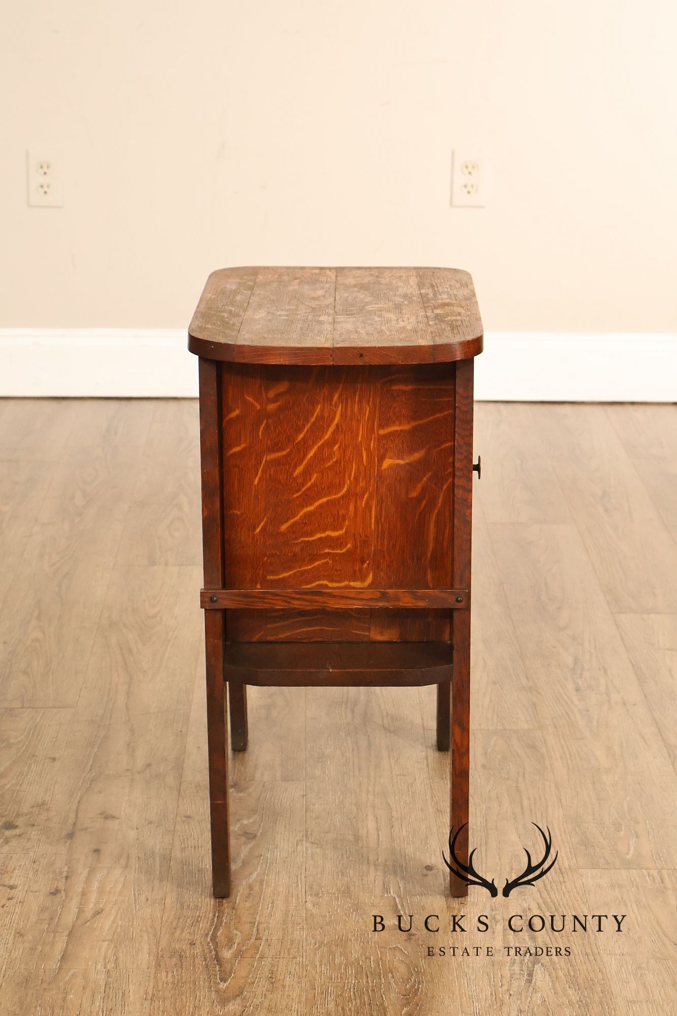 Antique Mission Oak Smoke Stand Bedside Cabinet