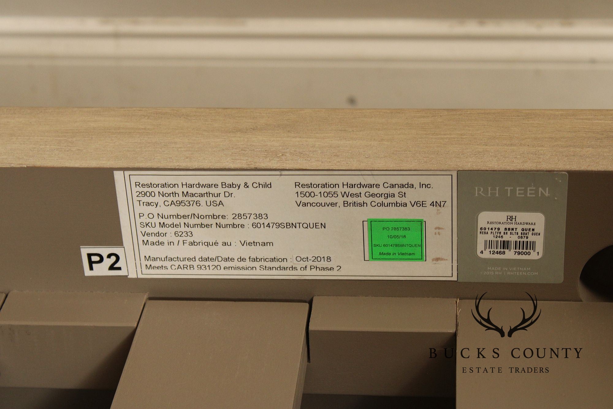 Restoration Hardware Mesa Platform Queen Bed