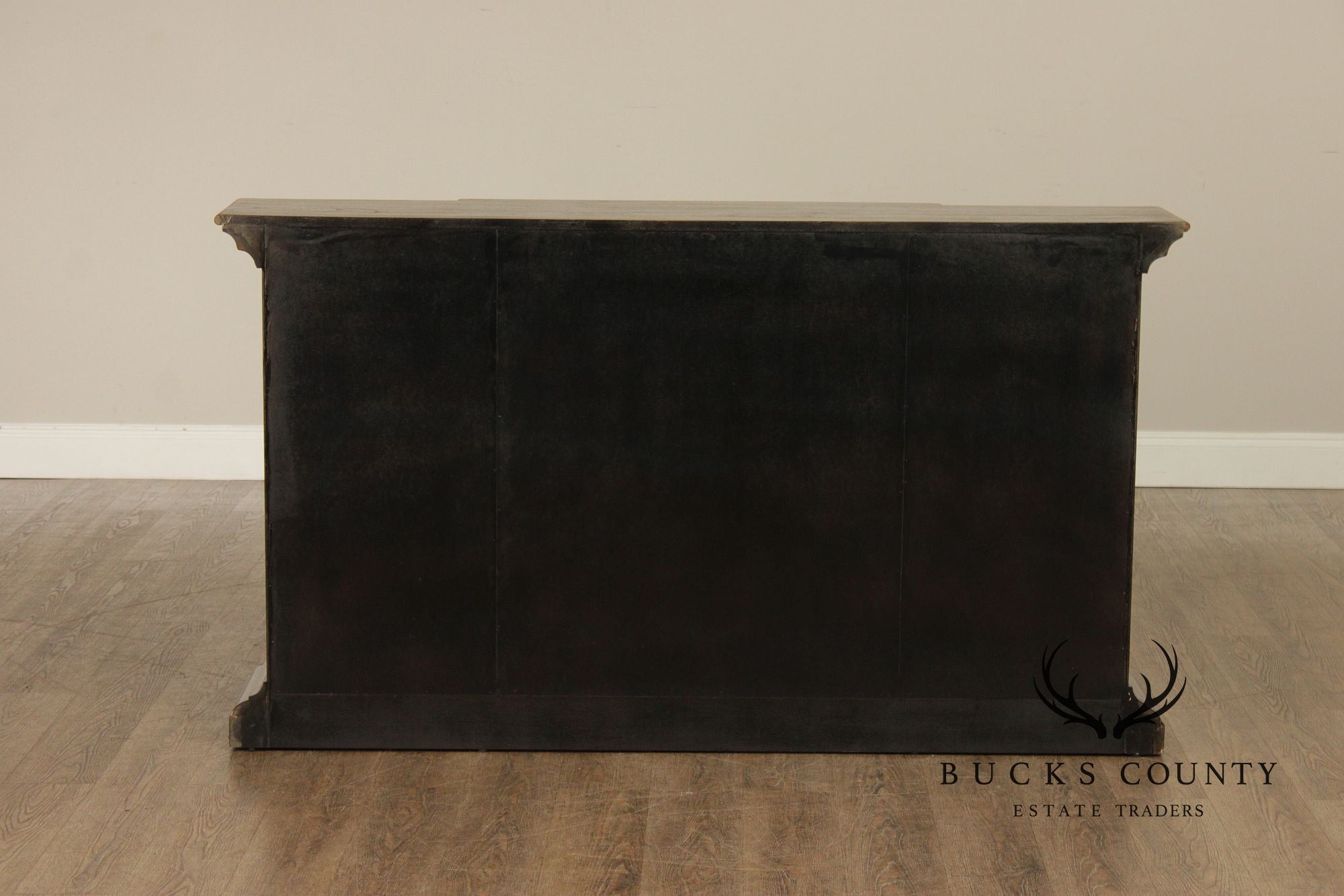 Uttermost Transitional Style  Narrow Four Door Glass Front Cabinet