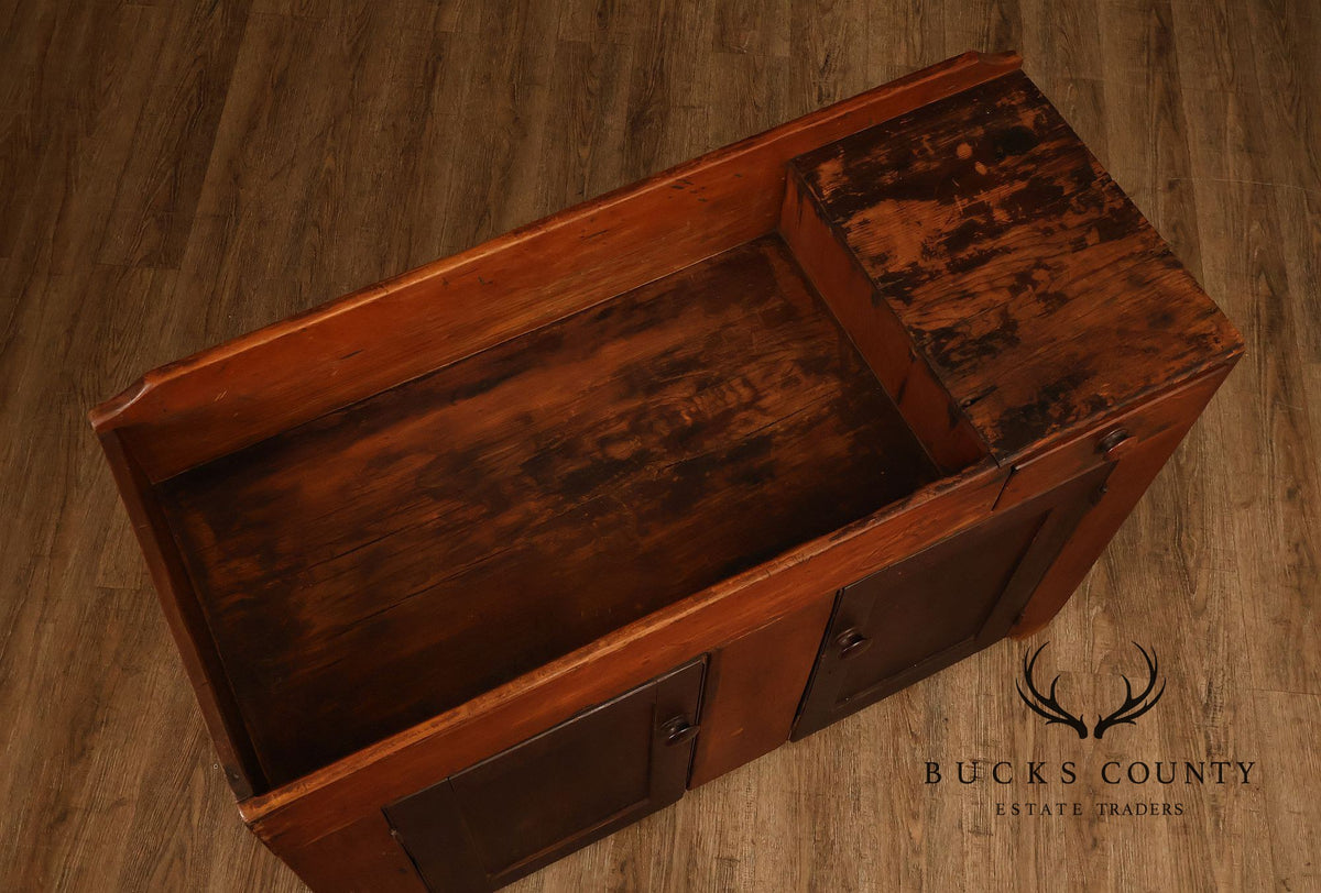 Antique Farmhouse Pine Dry Sink