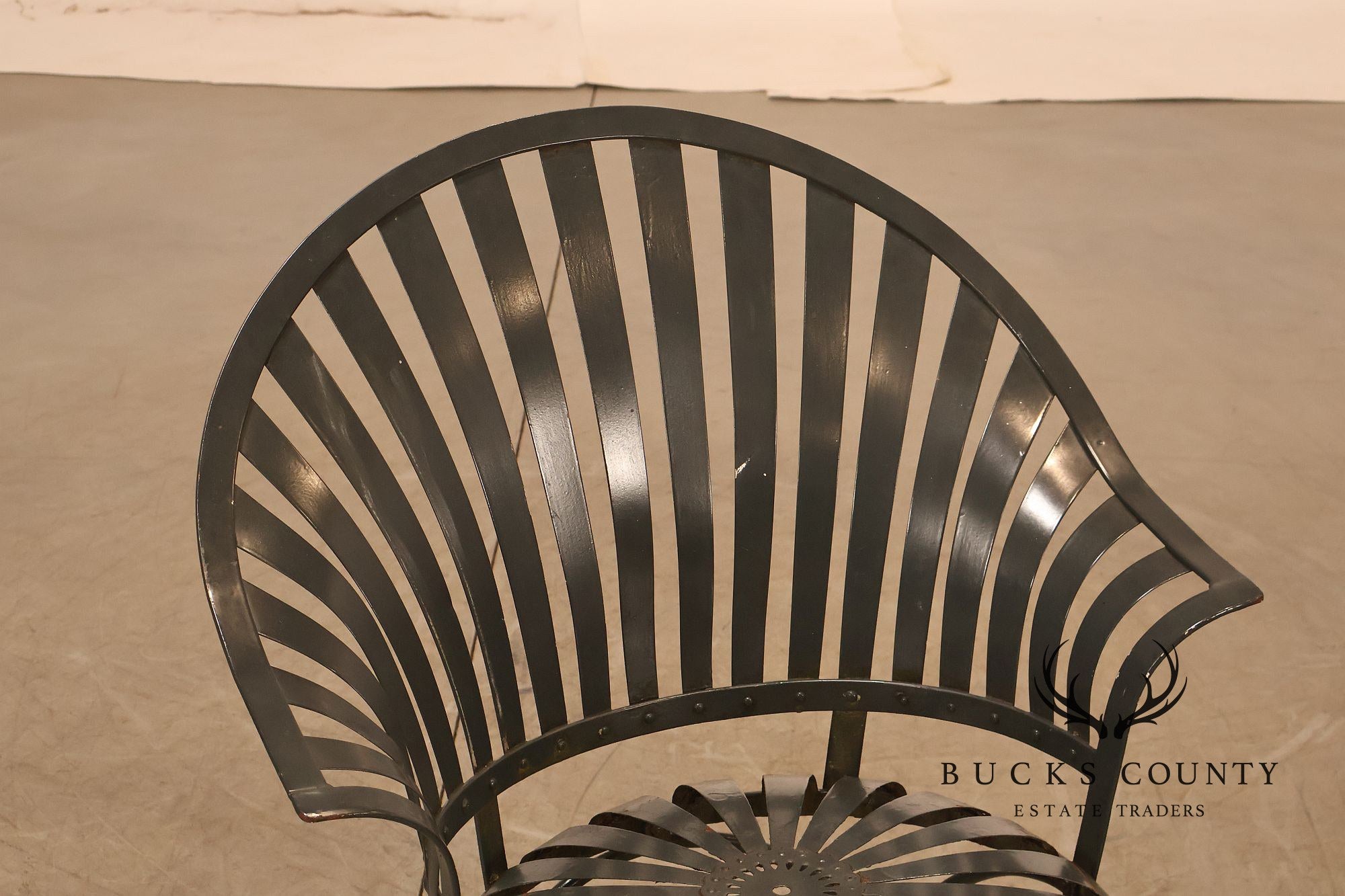 Francois Carre Pair of Outdoor Patio Fanback Armchairs