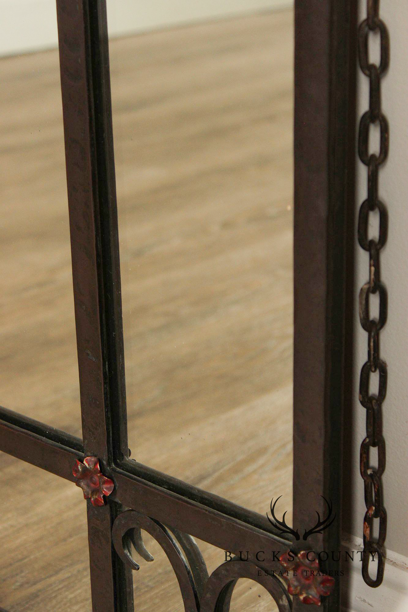 Spanish Colonial Style Wrought Iron Wall Mirror