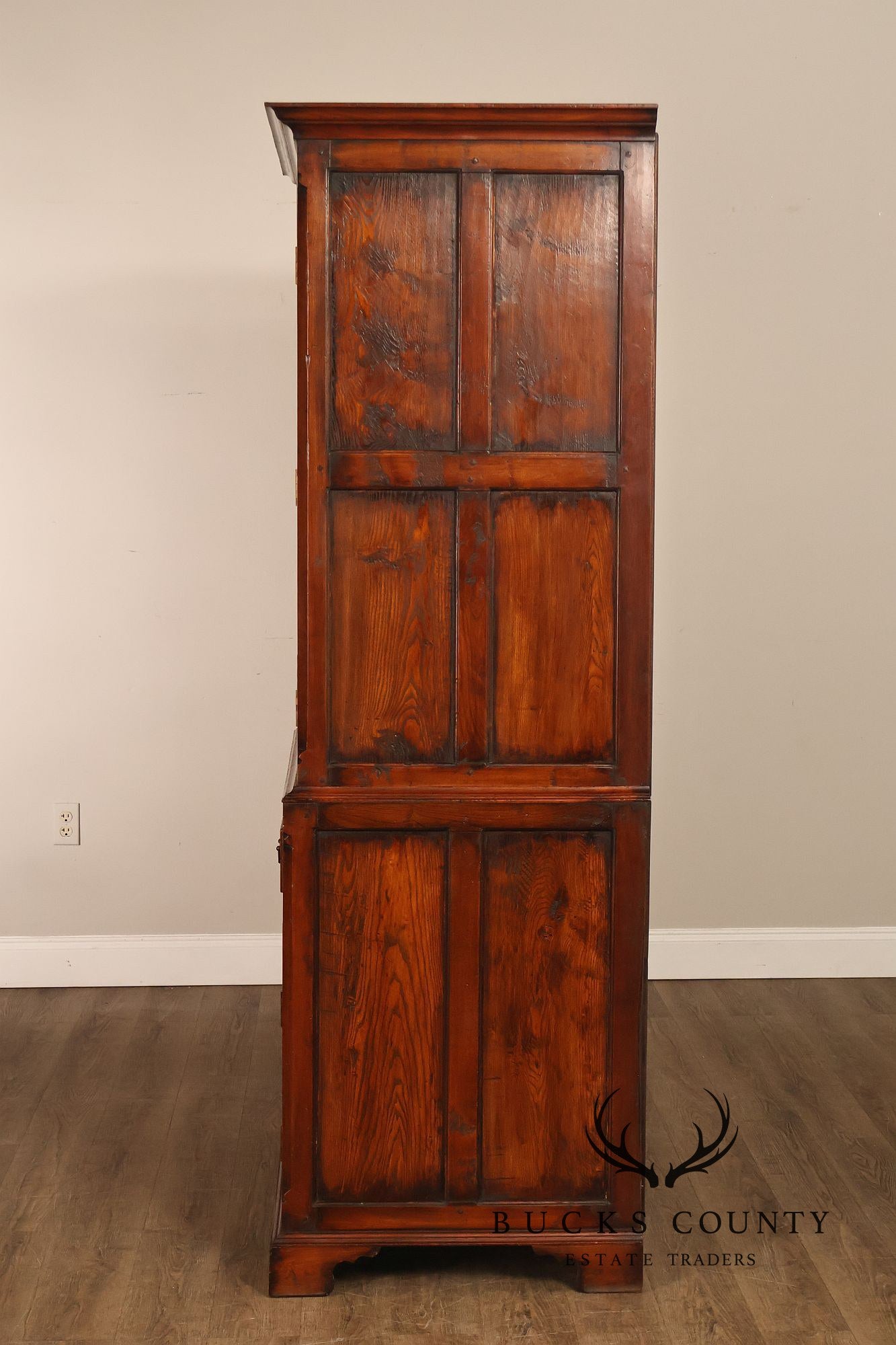English Reproduction Georgian Style Linen Press Cabinet