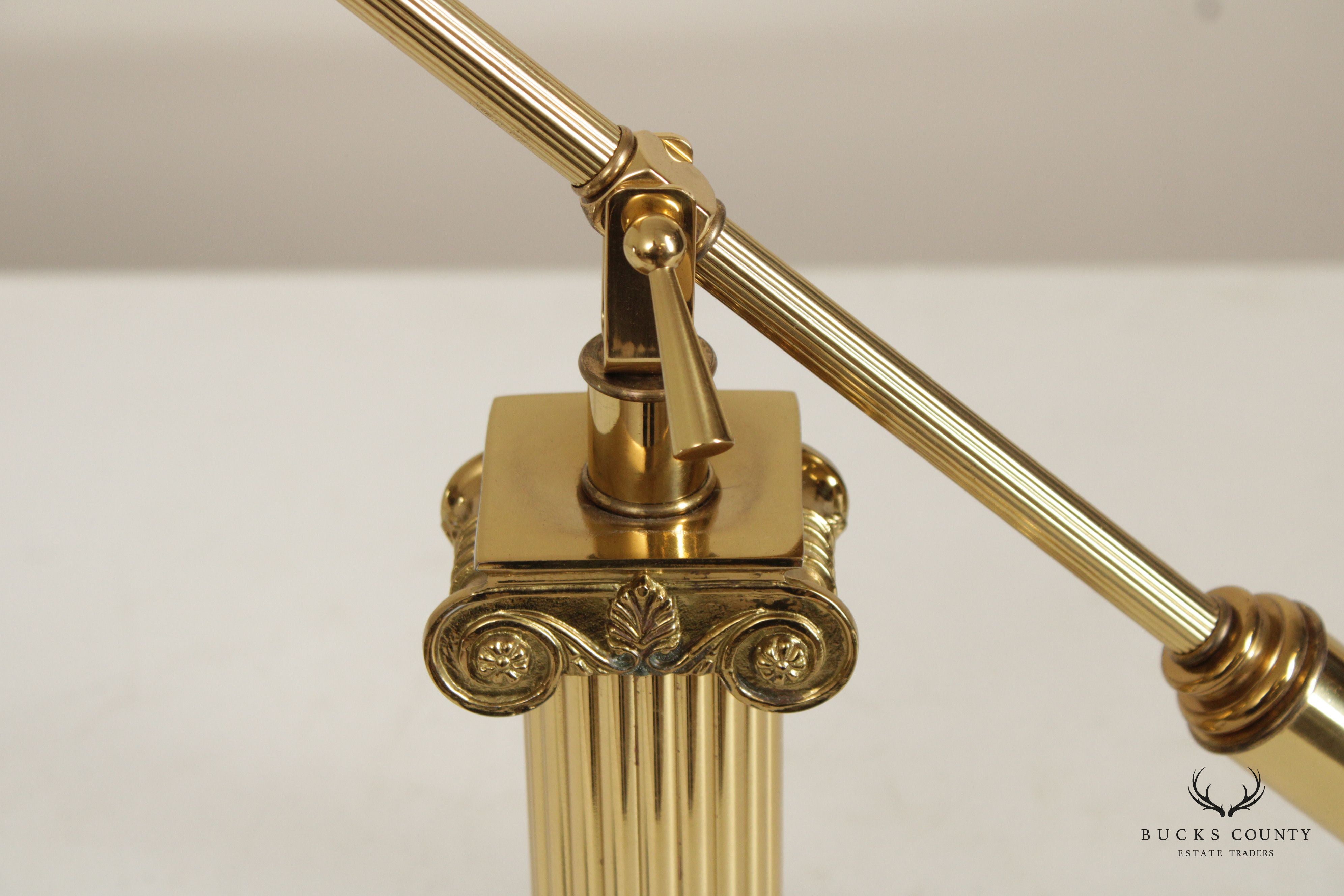 Traditional Decorative Long Arm Adjustable Brass Piano Lamp